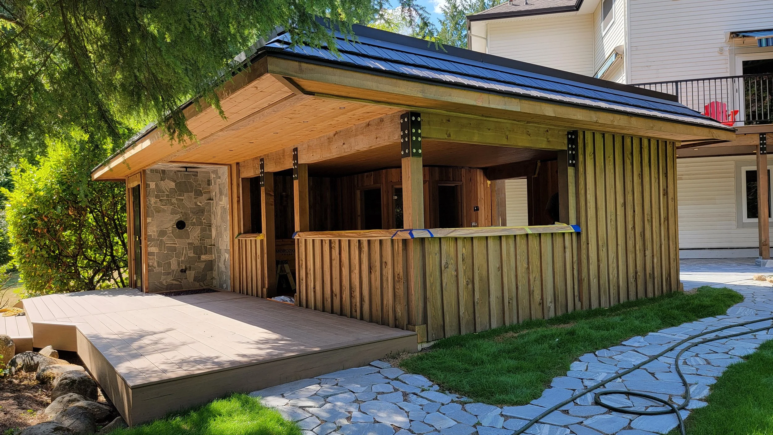 A Bath-house style Spa Cabin Built in Vernon British Columbia