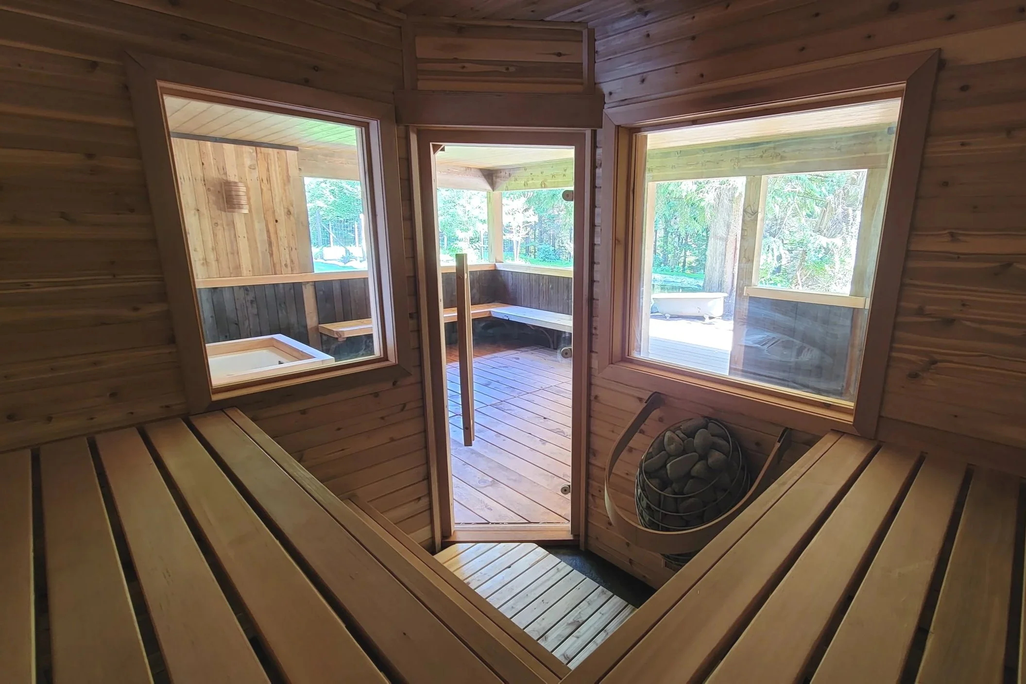Electric Sauna and Wood Sauna Built on Vancouver Island