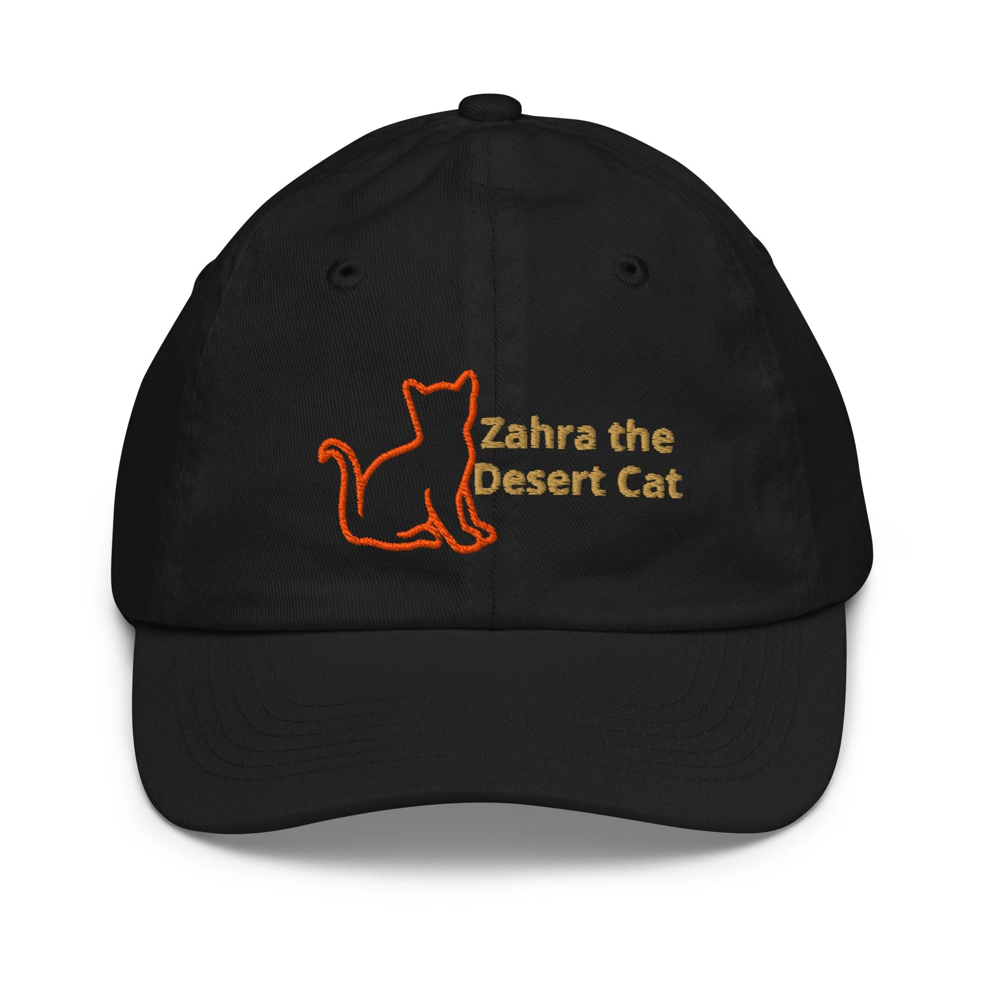 Zahra the Desert Cat Youth Embroidered baseball cap