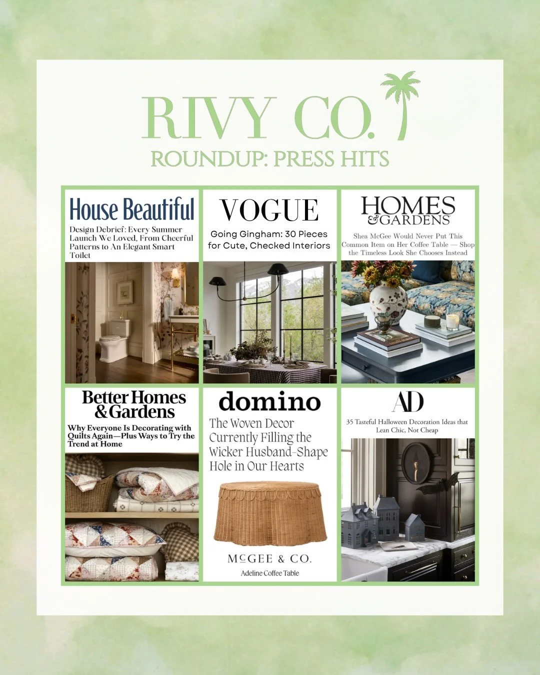 Rivy Co. Roundup: Recent Press Hits 🌴
August brought a first look at what&rsquo;s ahead for fall, with plenty more on the horizon as we head into a new season.