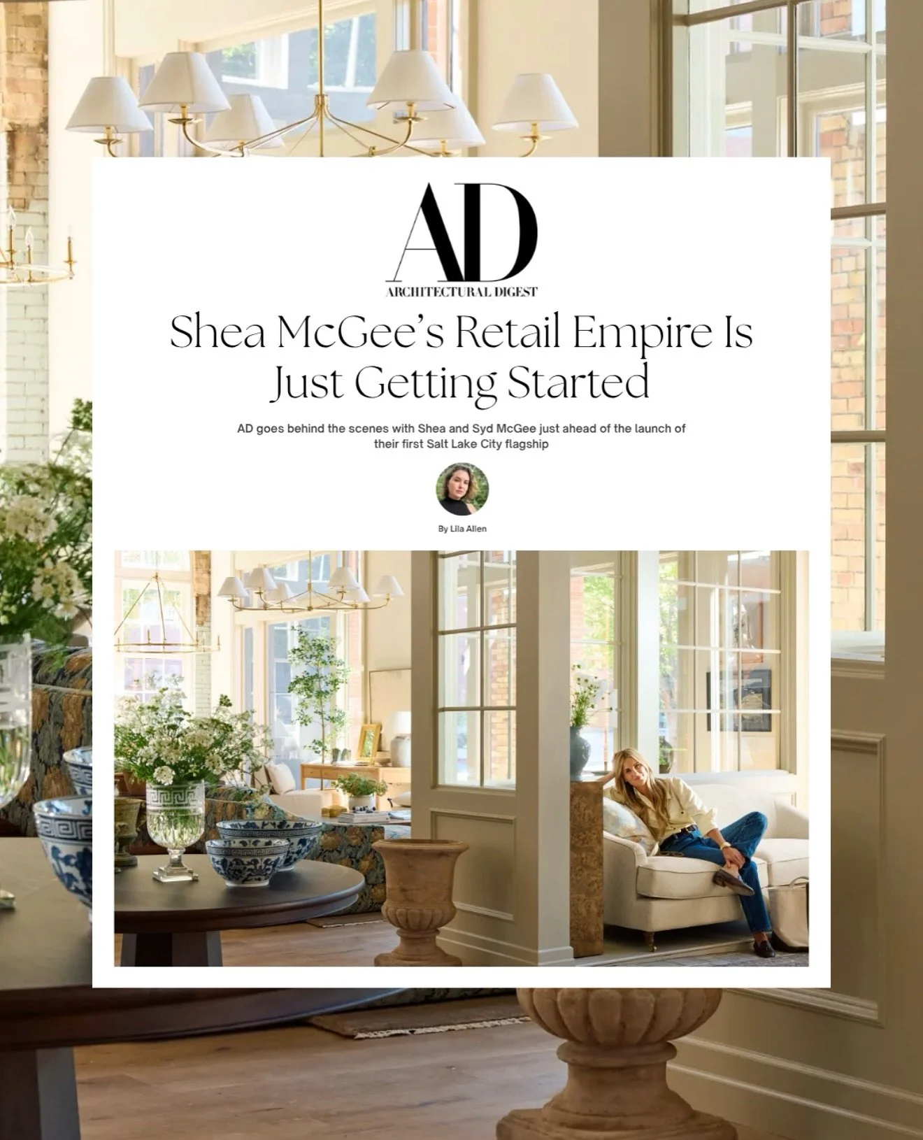 Years in the making, and now beautifully captured by @archdigest. A special thank you to @lilerr for documenting the opening of the very first @mcgeeandco retail store and the thoughtful details that brought this space to life.

We&rsquo;re so proud 