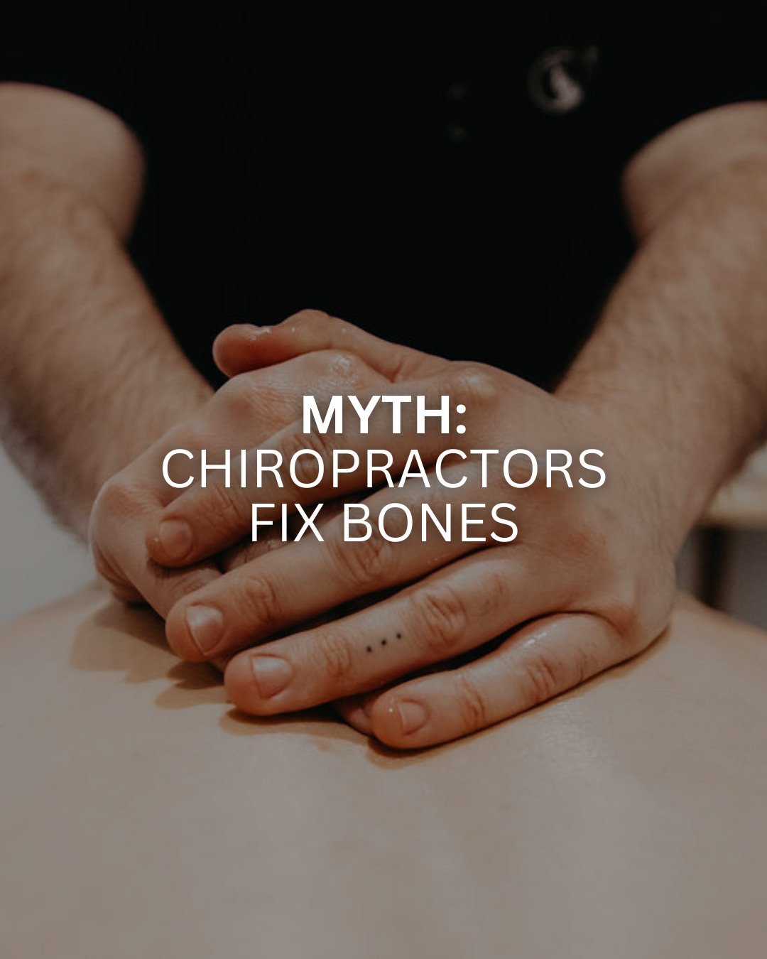 Chiropractic Myths? Endless. We don&rsquo;t &ldquo;put bones back in place.&rdquo; 
We restore movement, reduce tension, and help you move better, so you can feel better and live better 💪