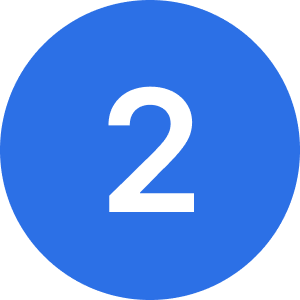 Blue circular icon with the number 2 in white.