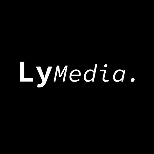 The image features the logo for Ly Media with a black background, white text, and the words 'LyMedia.' in a clean, modern font.