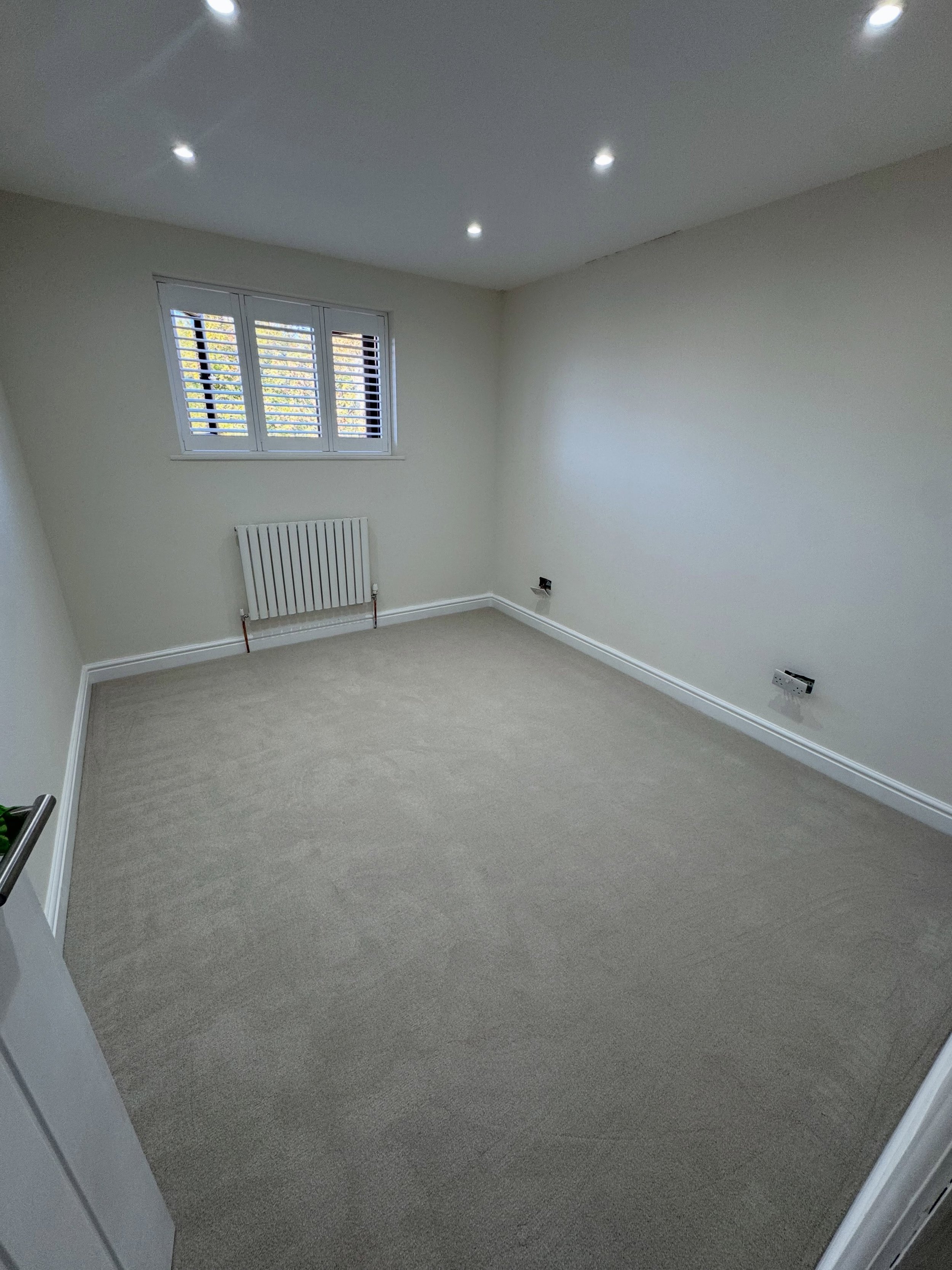 Our first joint installation with @detailshutters is complete! ✨ Karndean Knight Tile Parquet and Elegance carpet installed by us. Shutters installed throughout by Mike @ Detail. It&rsquo;s great to be able to offer both flooring and shutters to help