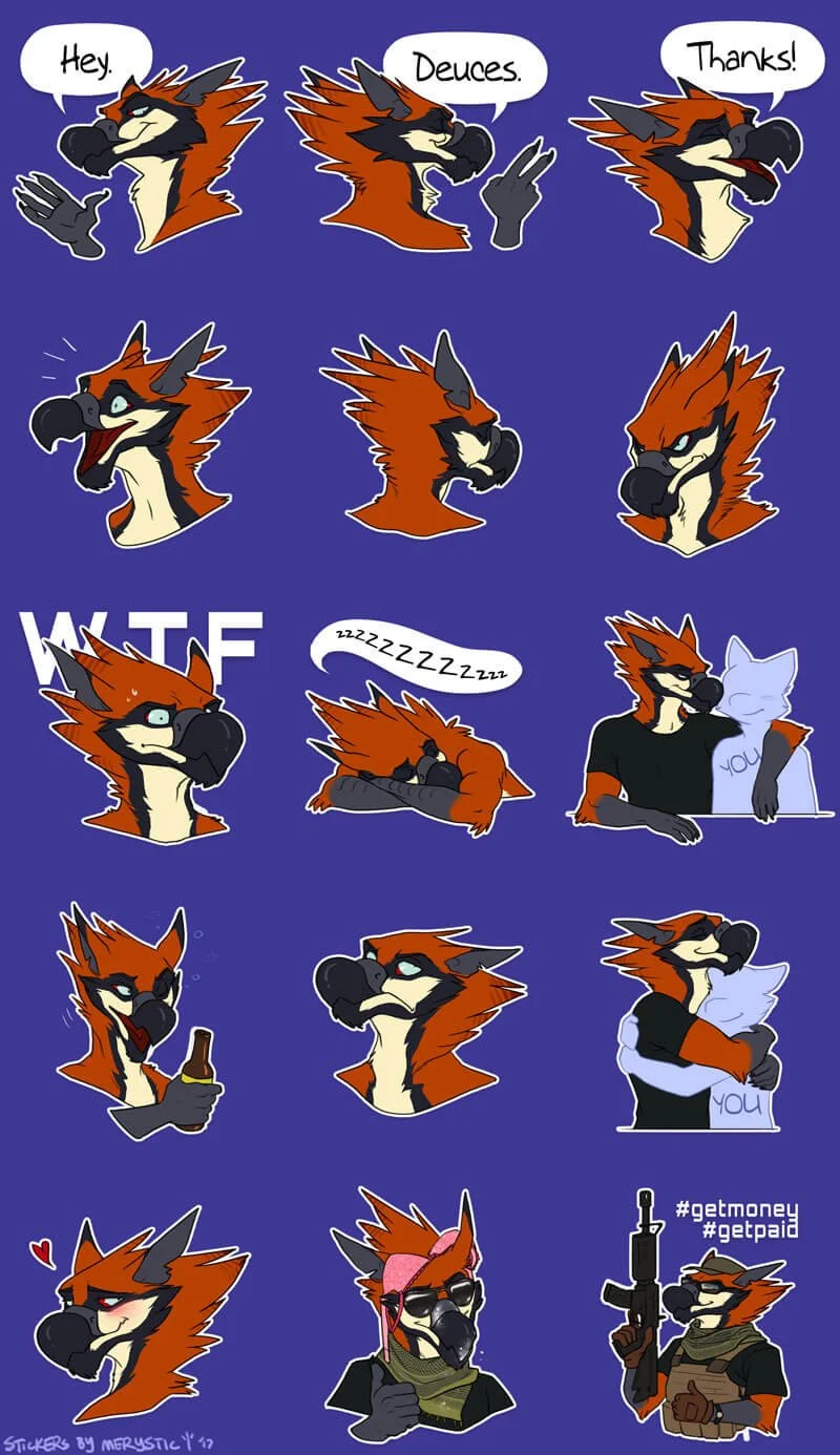 Telegram Stickers Example: Wardak