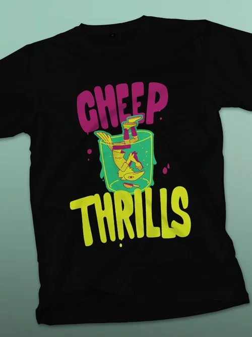 Shop Merch - T-shirt example pictured