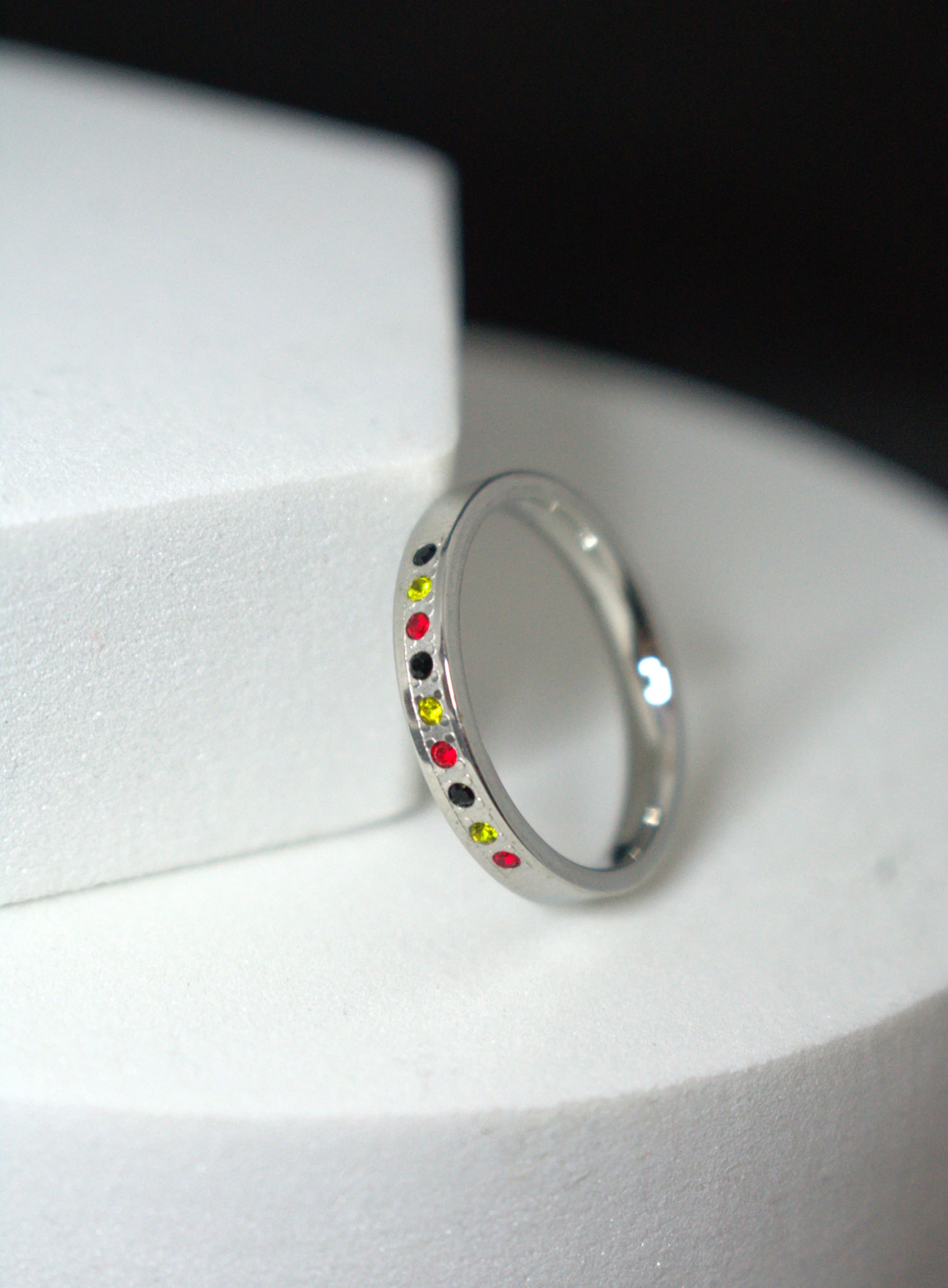 Aboriginal Stone Gypsy Ring - Silver