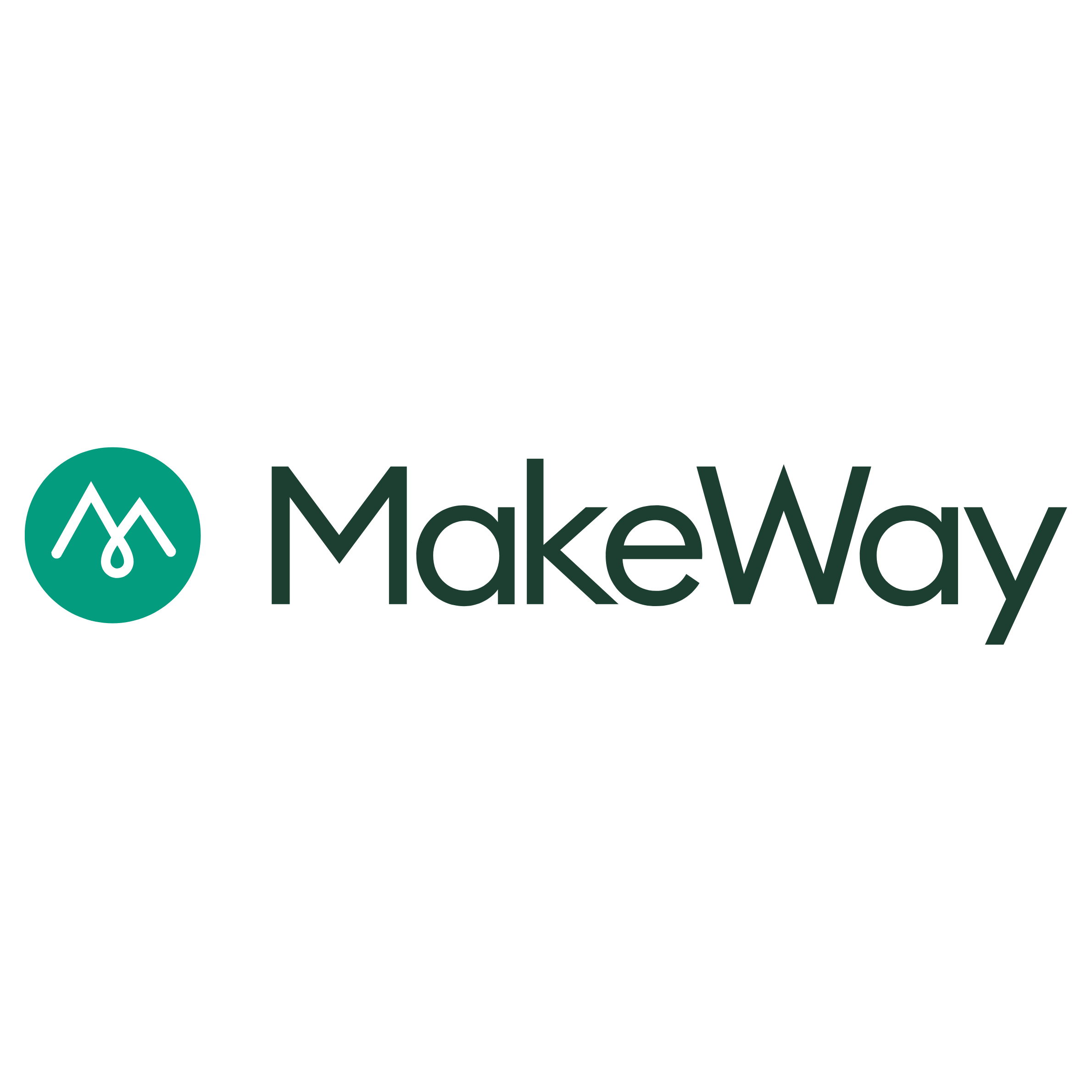 Logo of MakeWay with a circular teal icon featuring a stylized letter M, and the word 'MakeWay' in dark text.
