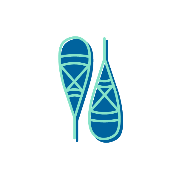 Illustration of a pair of ice skates.