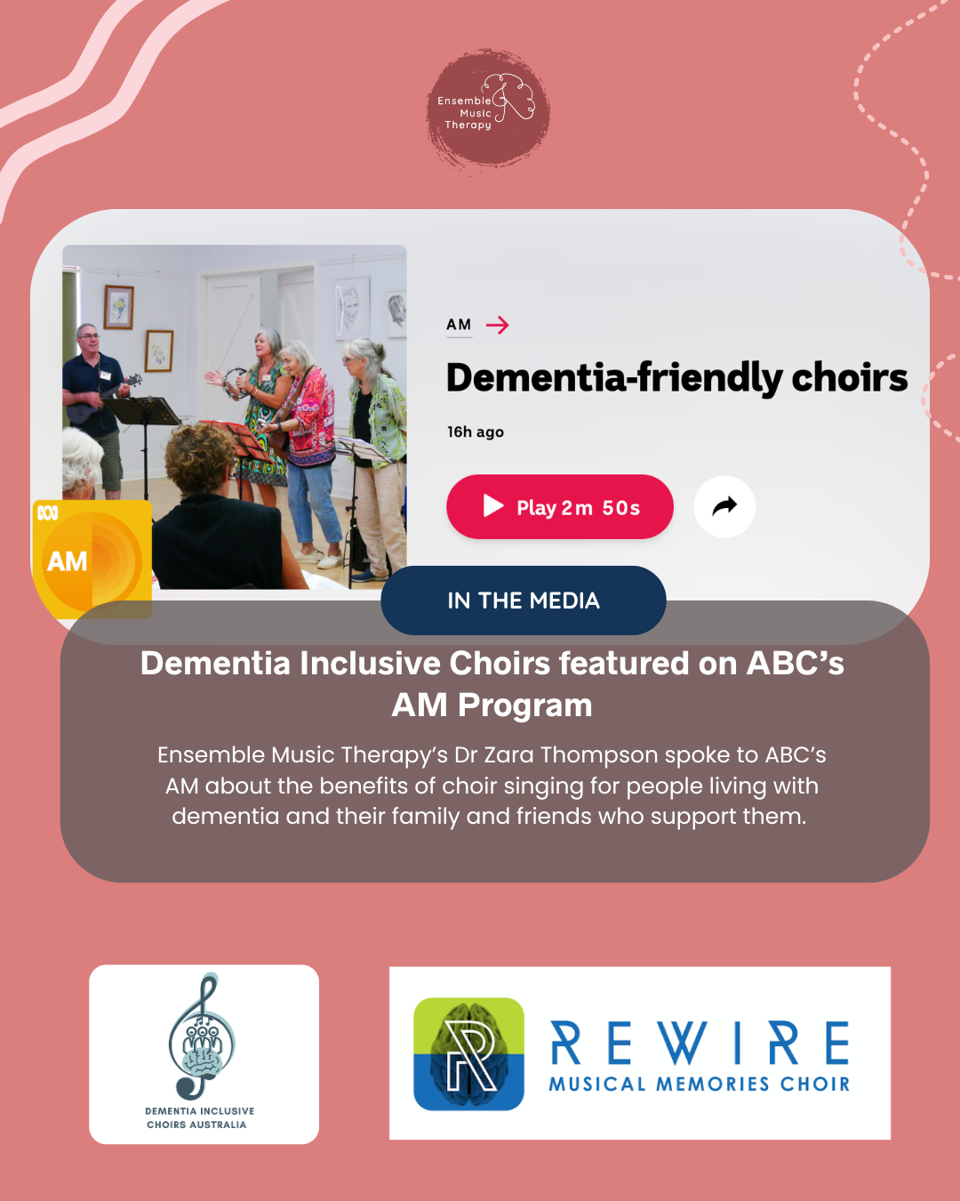 Dementia Inclusive Choirs featured on ABC’s AM Program