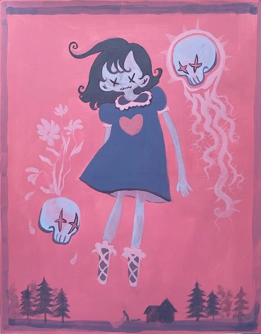 Ascension with Help, 2026, Gouache on paper, 7 in. by 10 in.