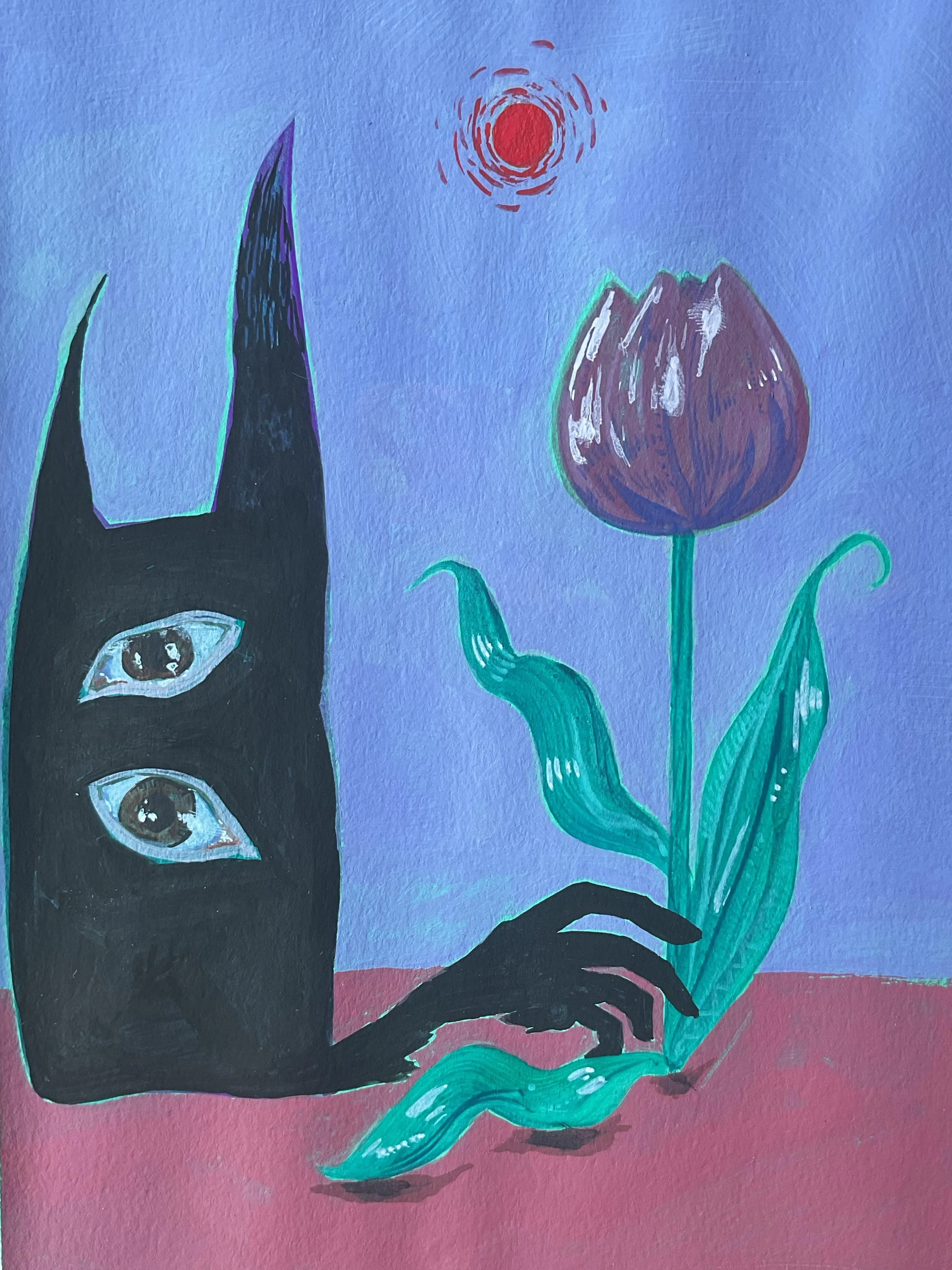 Freak, 2024, Gouache on paper, 7.5 in. x 10 in.