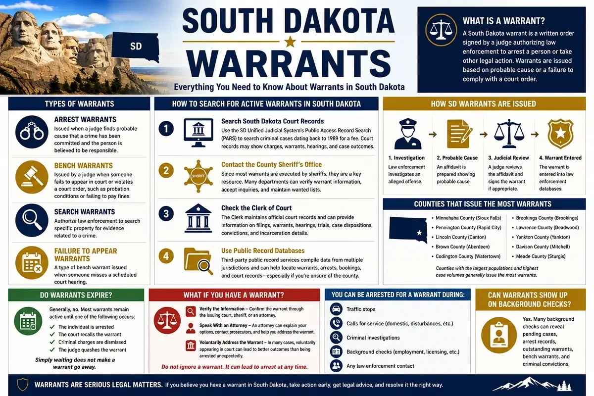 South Dakota Warrant Search