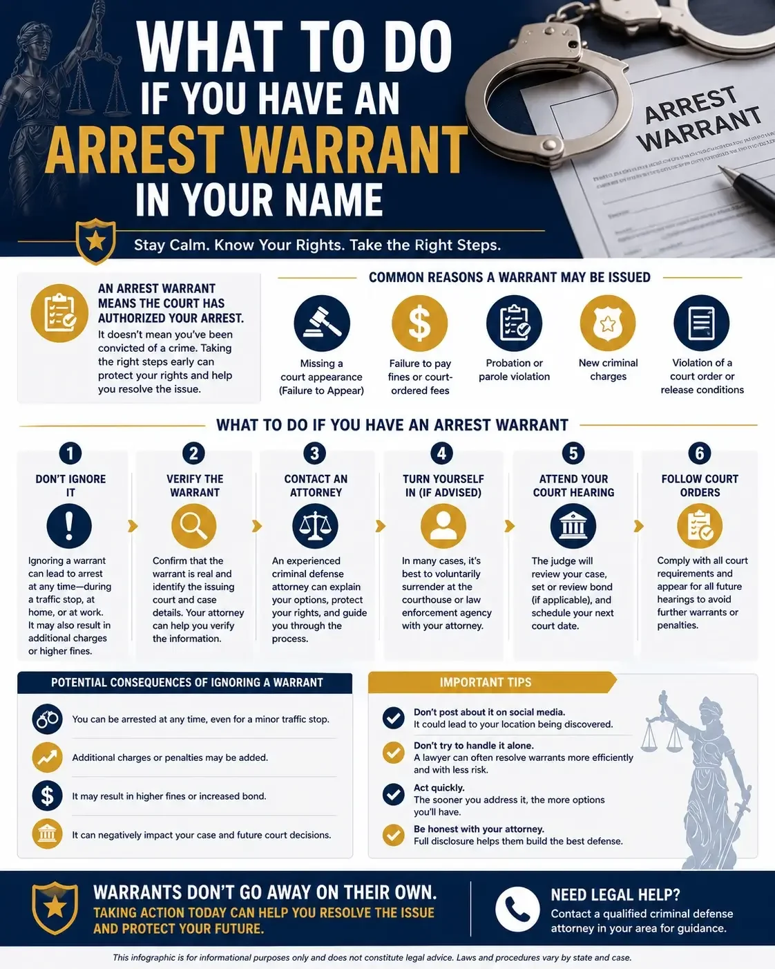 What to do if you have an arrest warrant in Indiana