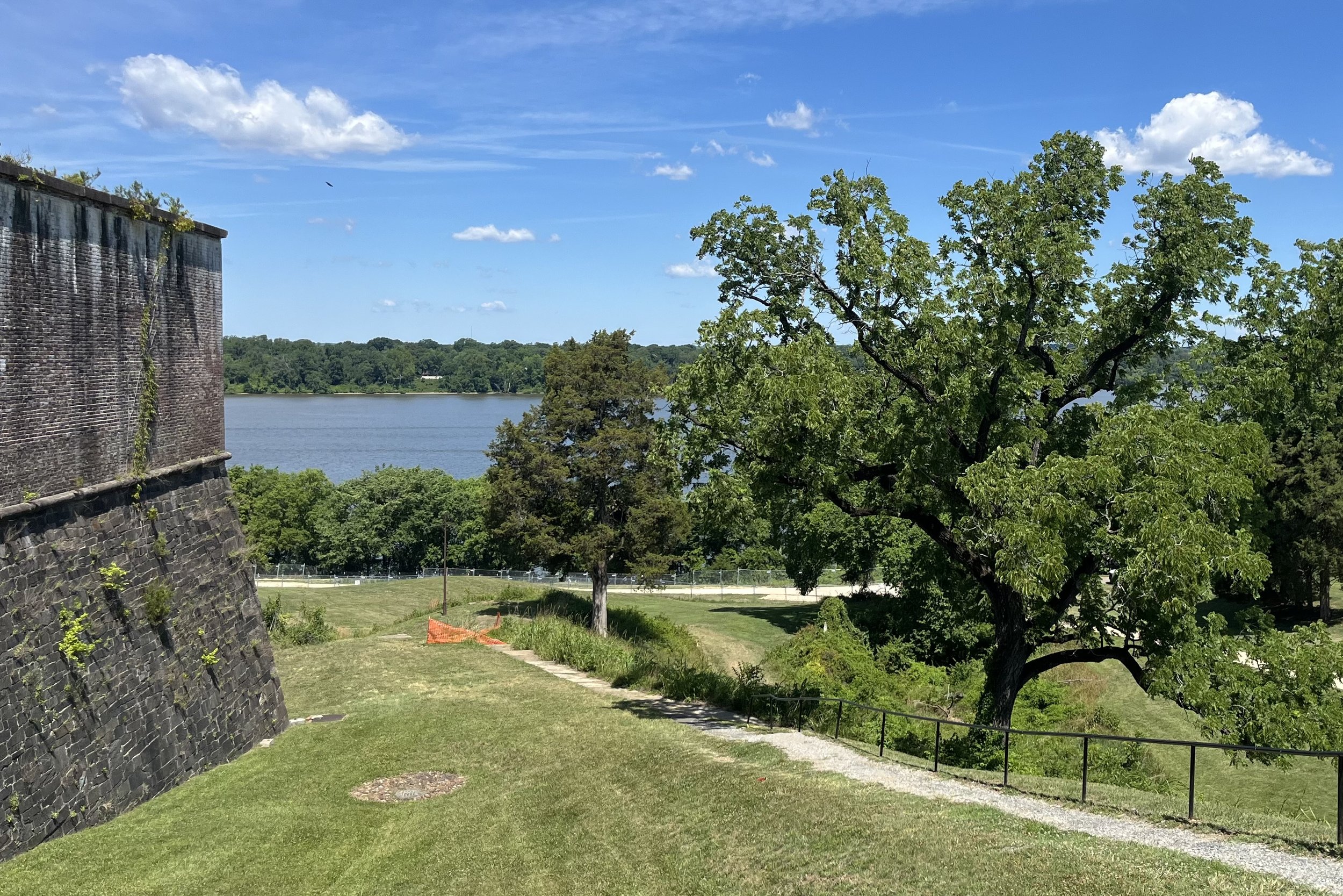 View of Fort Washington Park overlooking the Potomac River in Maryland.