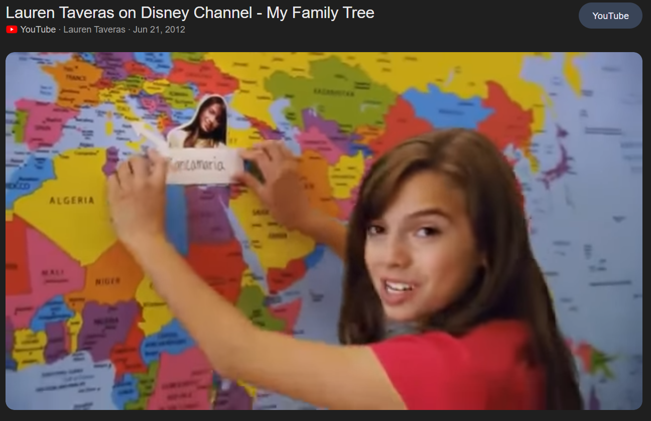 Lauren Taveras on Disney Channel's My Family Tree