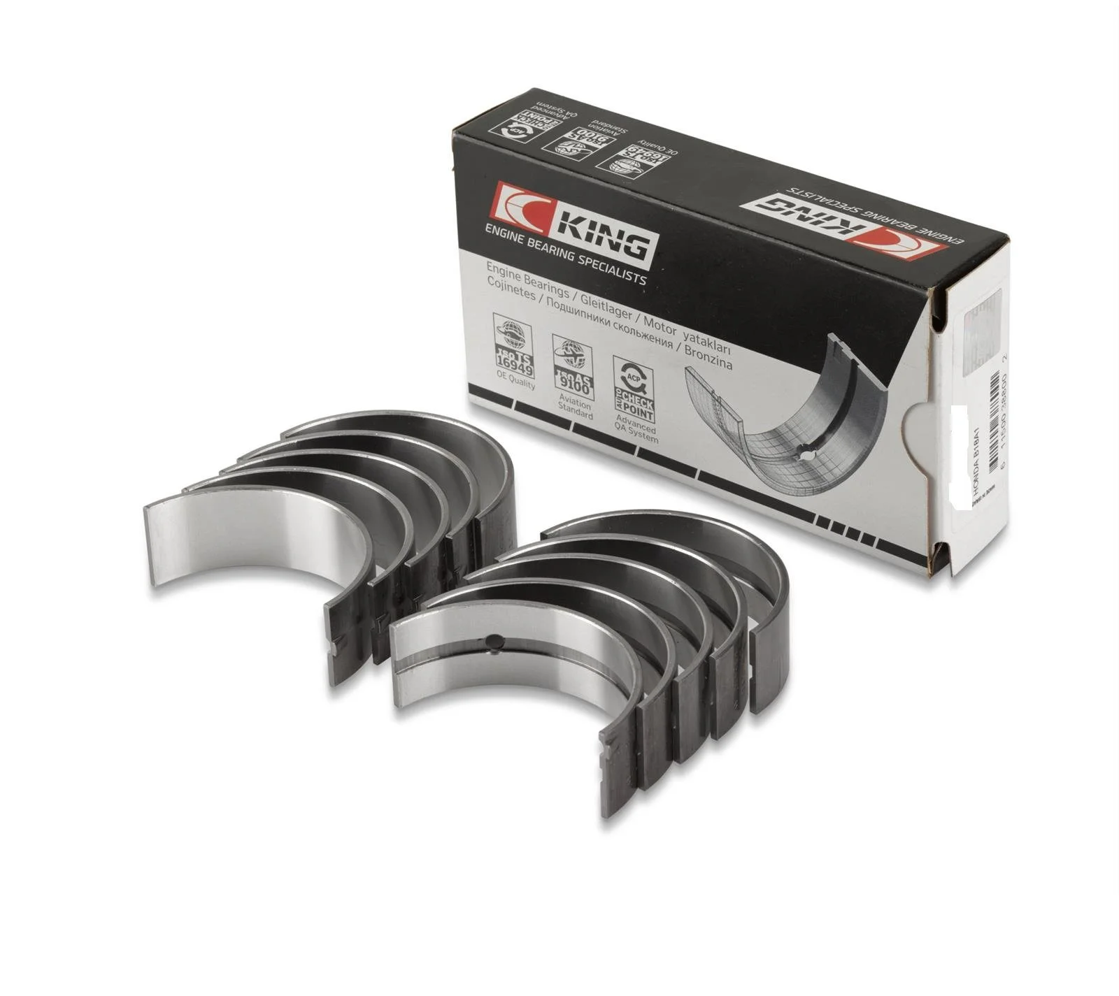 Crankshaft Main Bearing Set  (King  MB5568AM)  86-15