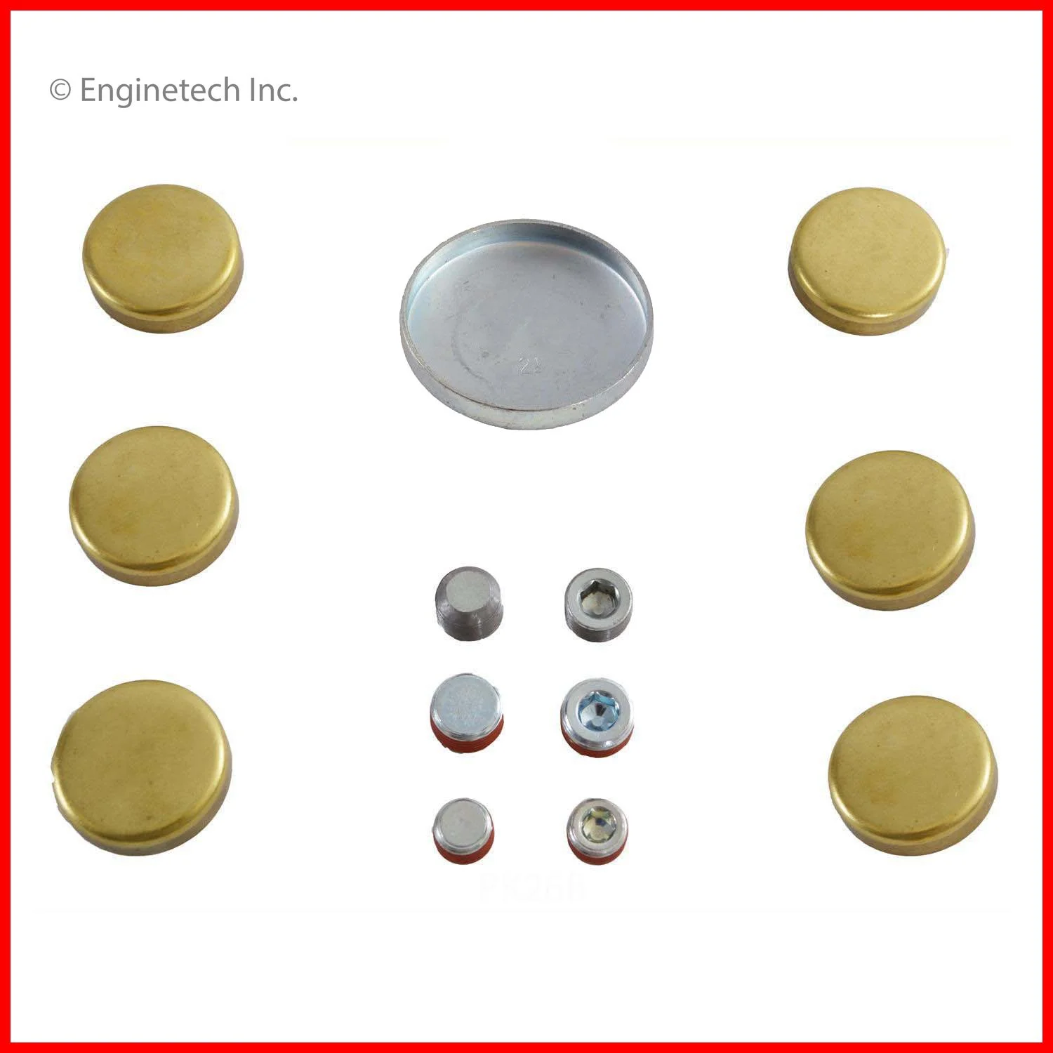 Frost Plug Set - Brass  (Enginetech  PK26B)  68-97