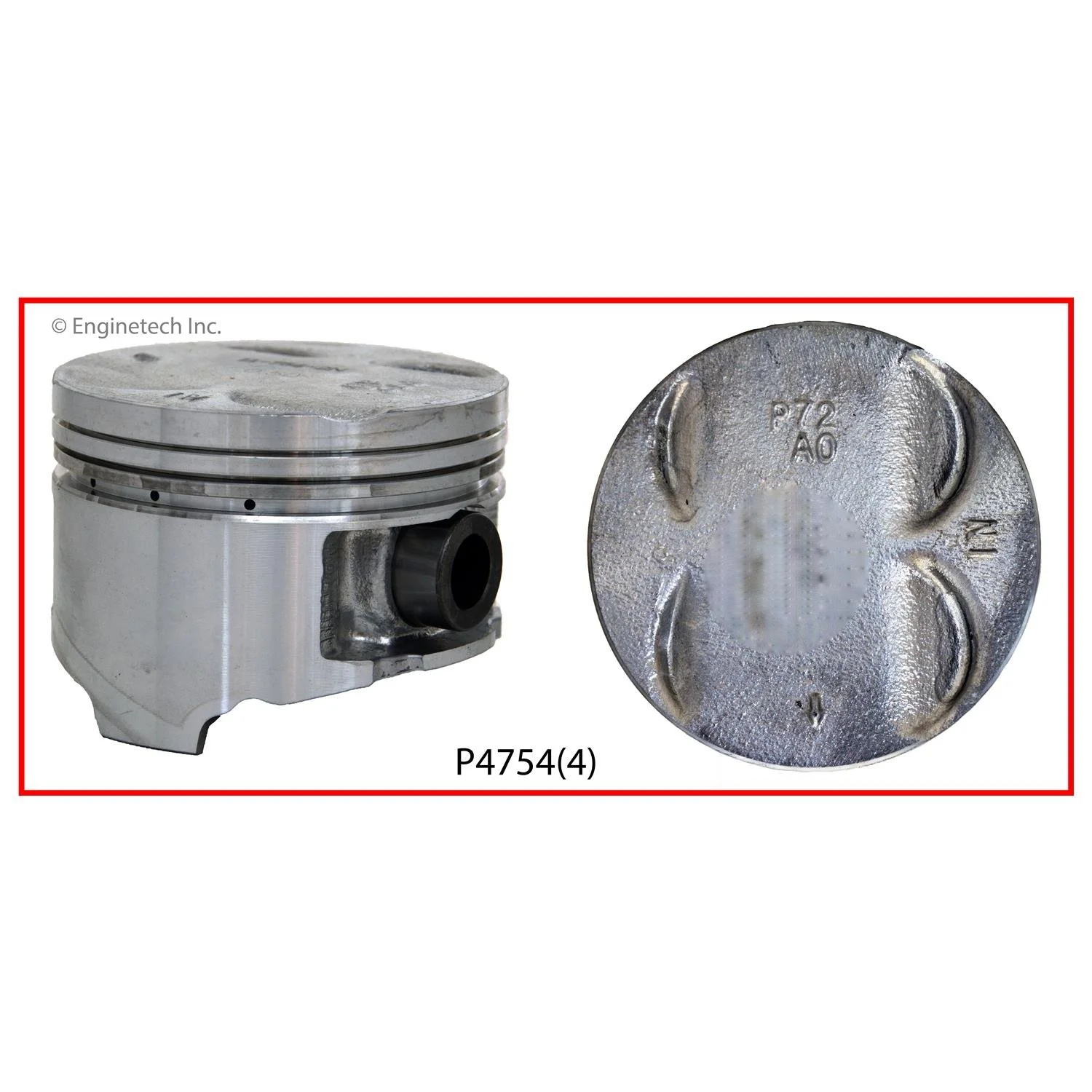 Piston Set - Cast (Enginetech P4754-4) 94-01 — Engine Parts Shop
