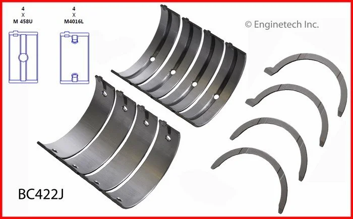 Crankshaft Main Bearing Set  (Enginetech  BC422J)  87-05