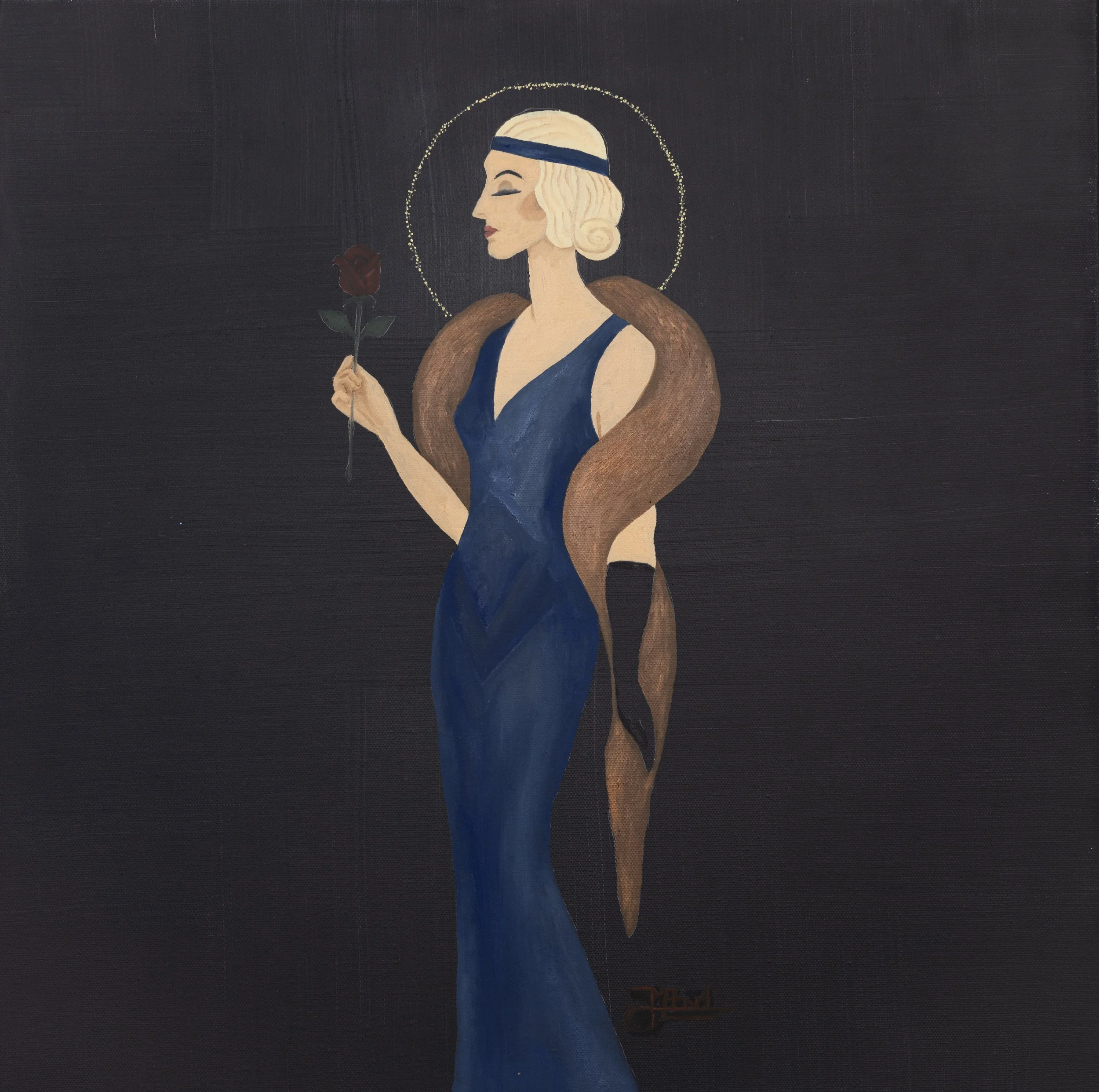 The Rose (after erte) unframed.jpg