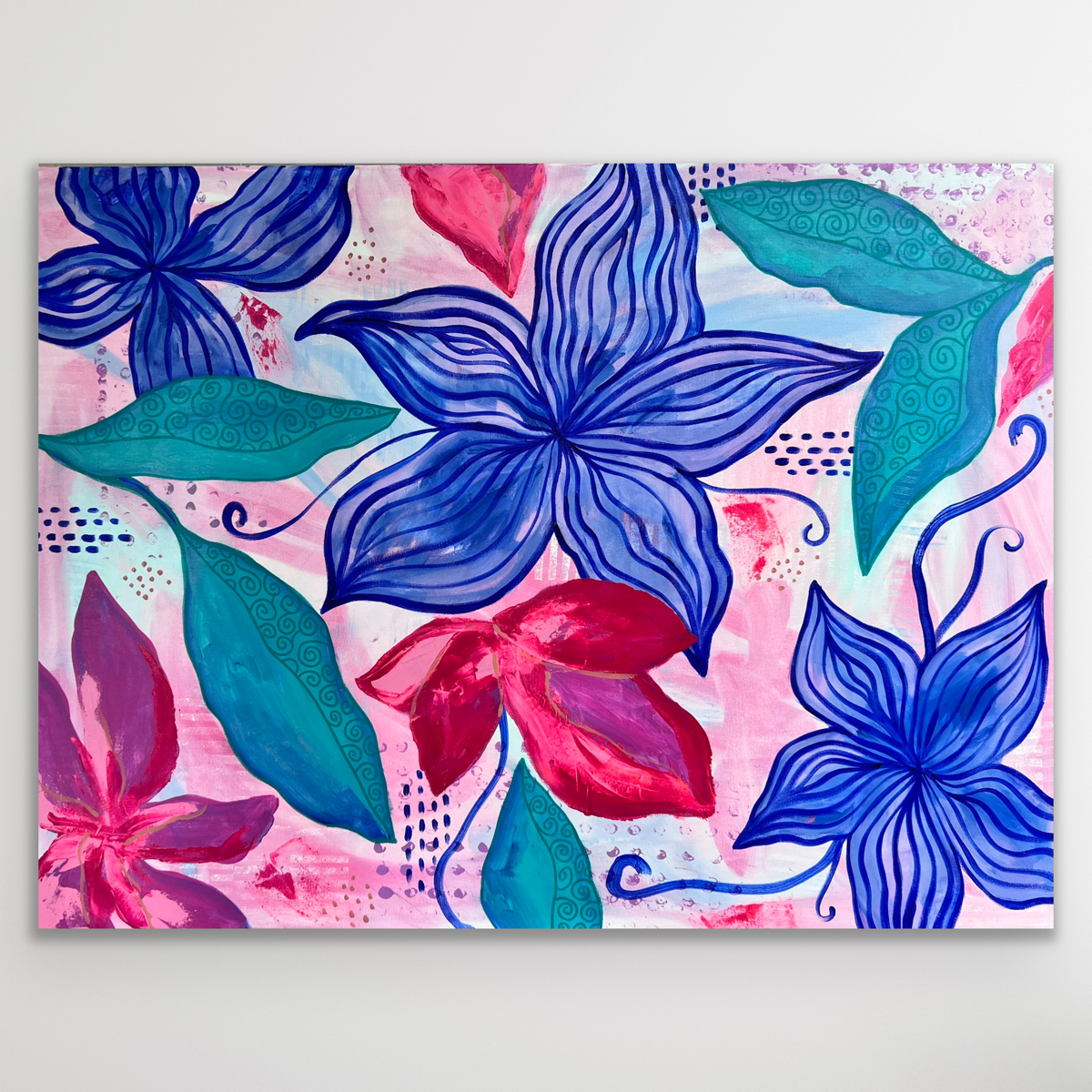 Artist: Jane Lear | Title: A Season to Flourish | Medium: Original Acrylics on Canvas | Size (W x H): 121 x 91 cm