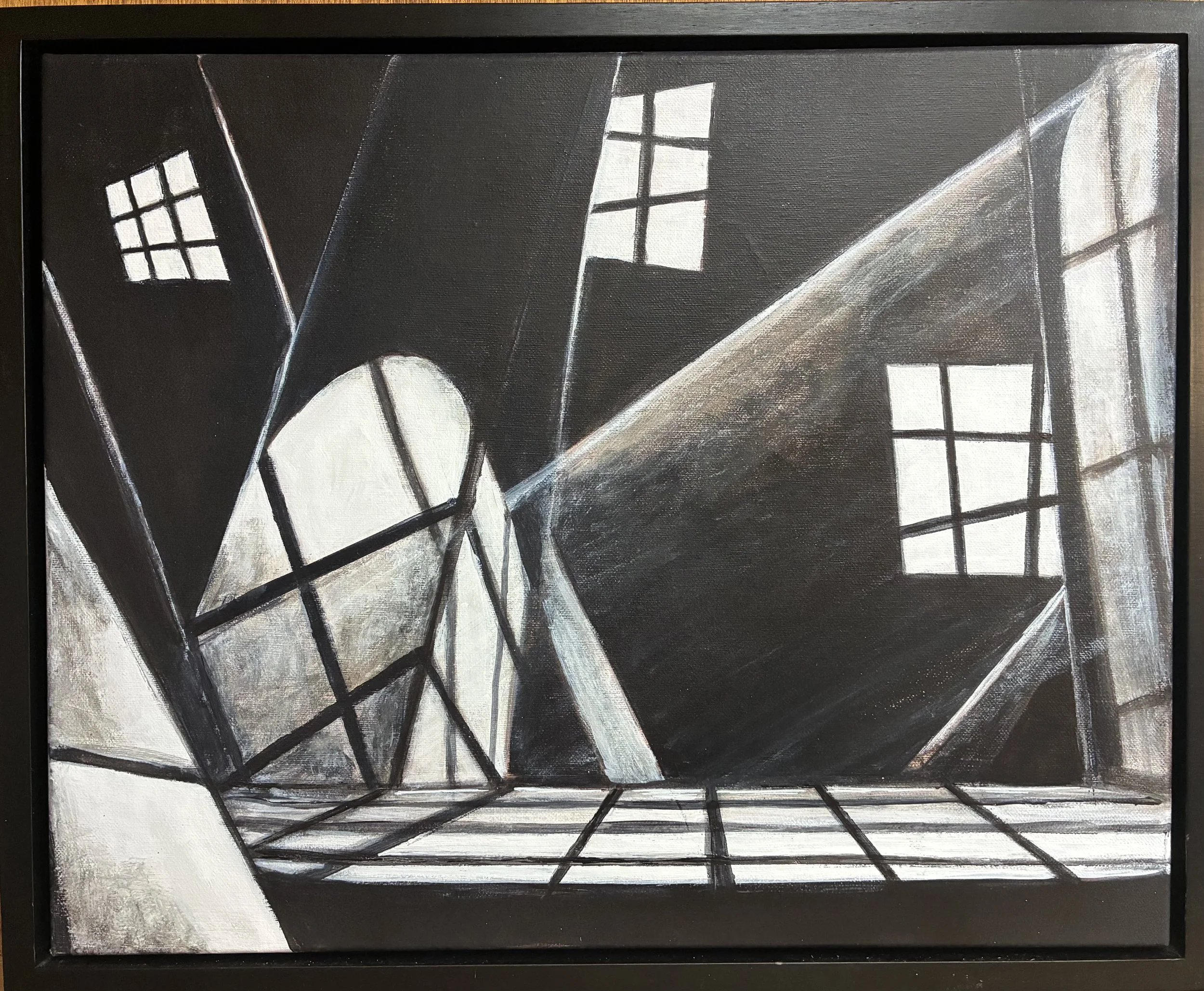 Artist: Noel Grannall | Title: Light through castle window | Medium: Acrylic on Canvas | Size (W x H): 54.5 x 44 cm
