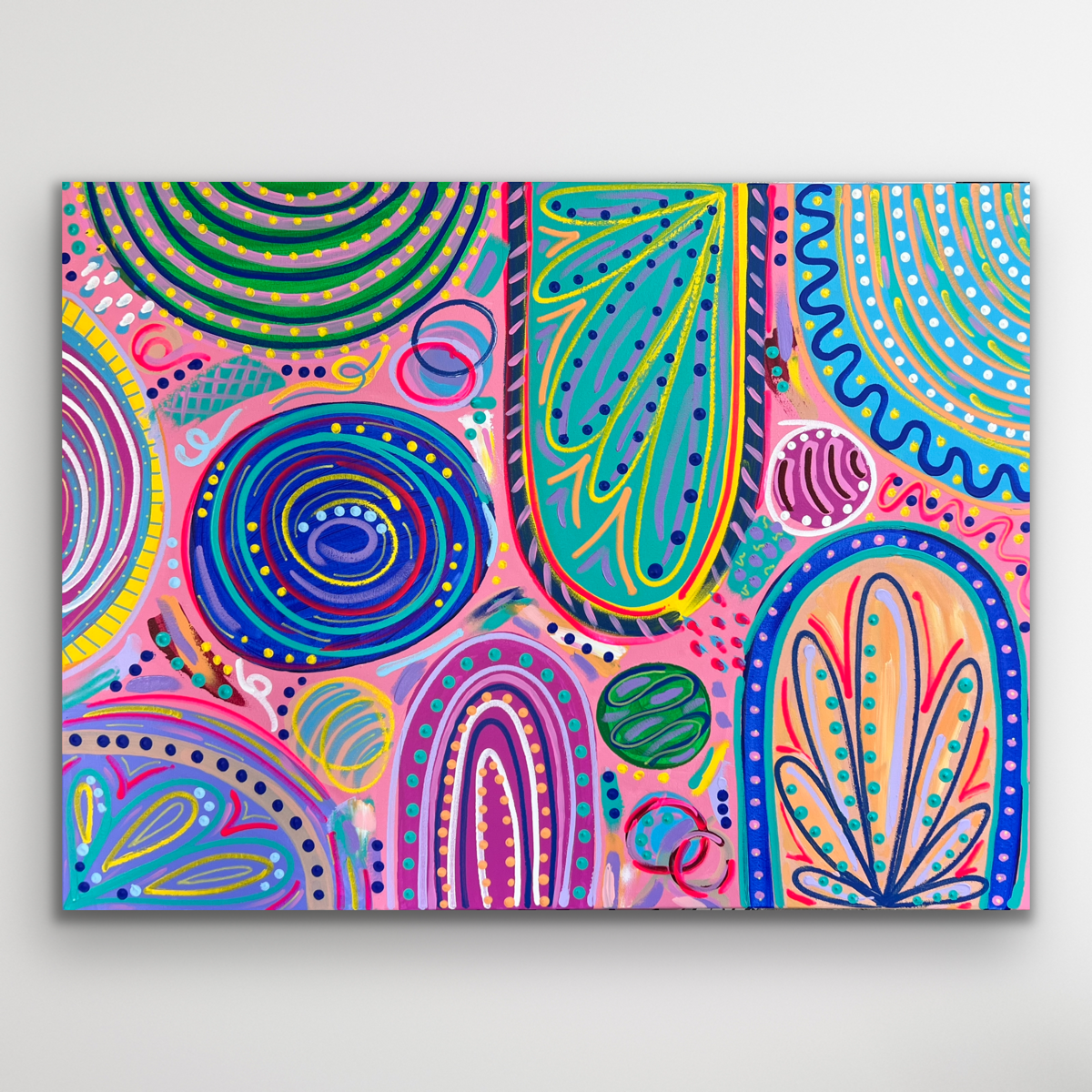 Artist: Jane Lear | Title: Joy in Motion | Medium: Original Acrylic on Canvas | Size (W x H): 100 x 76 cm