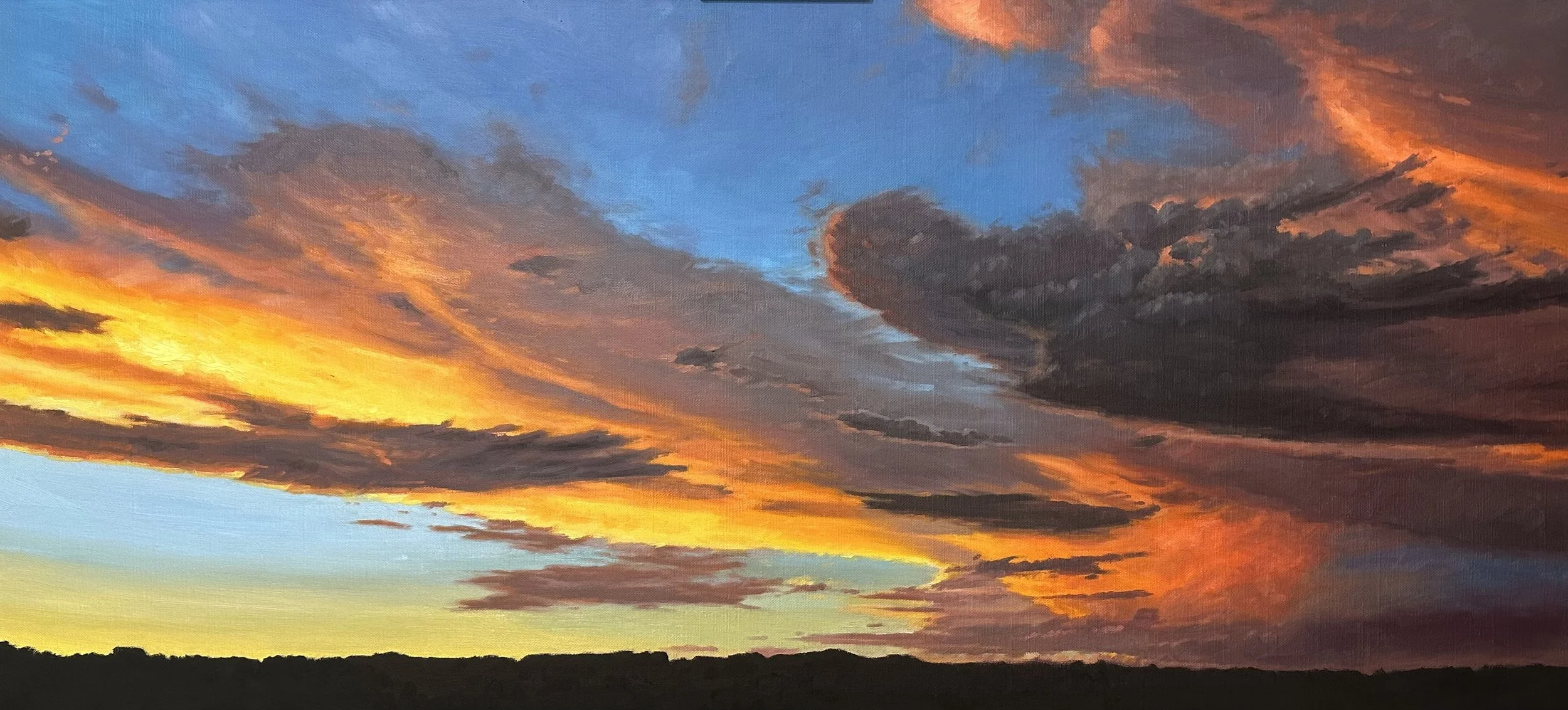 Artist: Brett Hayes | Title: Dragongate | Medium: Oil on Linen | Size (W x H): 122 x 56 cm