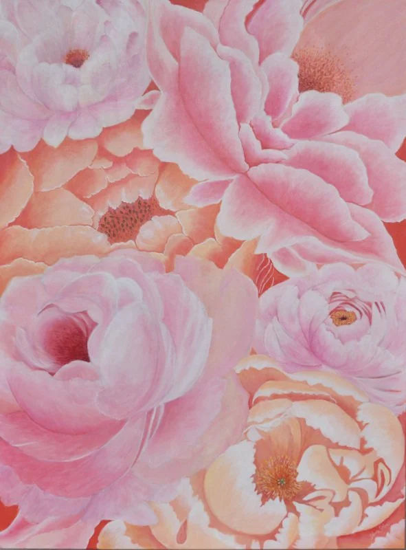 Artist: Gloria Silva | Title: The Joy in Bloom | Medium: Acrylic | Size (W x H): 91.4 x 121.9 cm