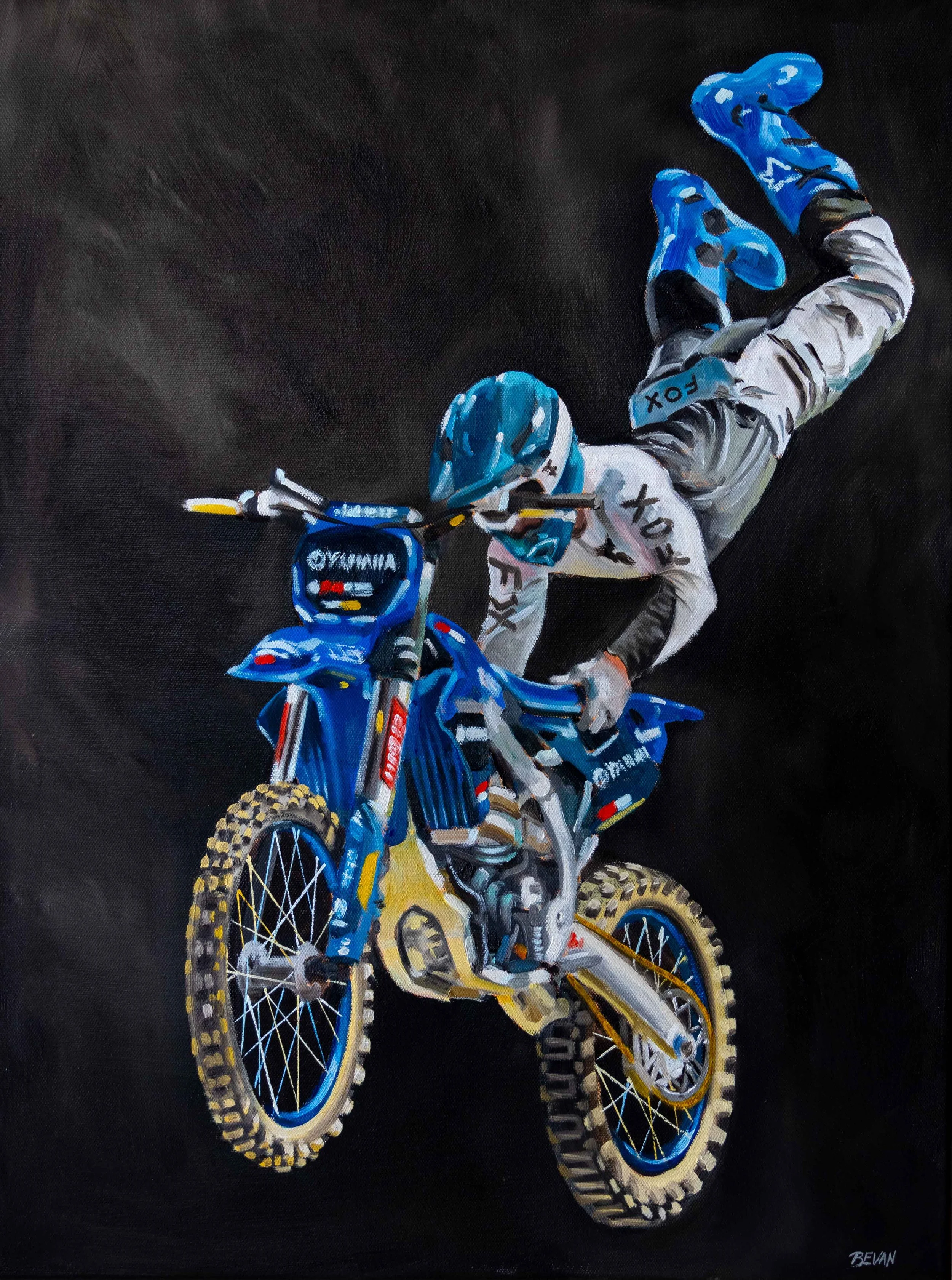 Artist: Bevan Henderson | Title: I Can Fly | Medium: Oil on Canvas | Size (W x H): 45 x 61 cm