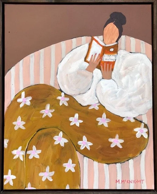 Artist: Marnie McKnight | Title: Cover Story | Medium: Acrylics on Canvas | Size (W x H): 40 x 50 cm