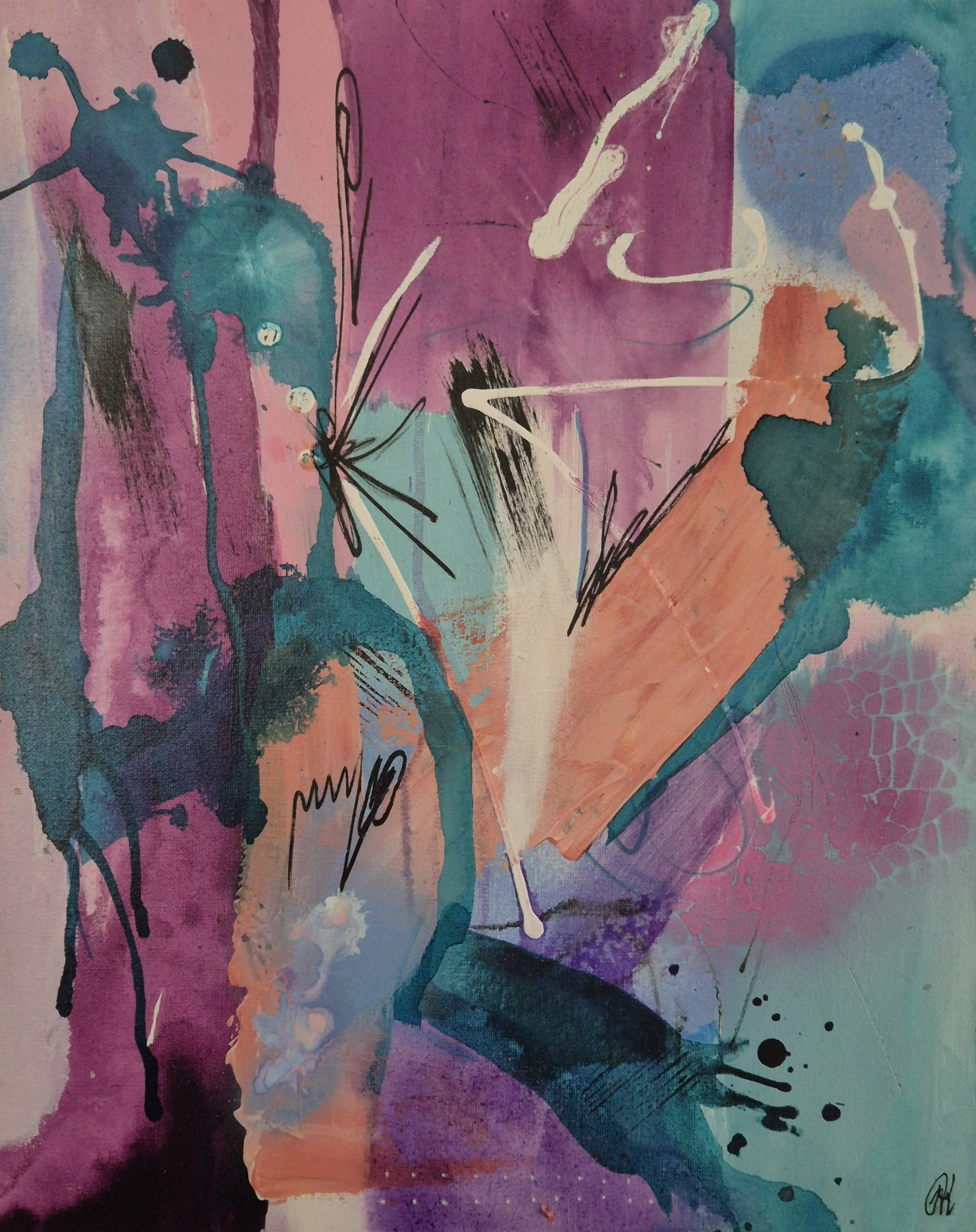 Artist: Jenny Hall | Title: Sweat Essence | Medium: Acrylic | Size (W x H): 46 x 51 cm
