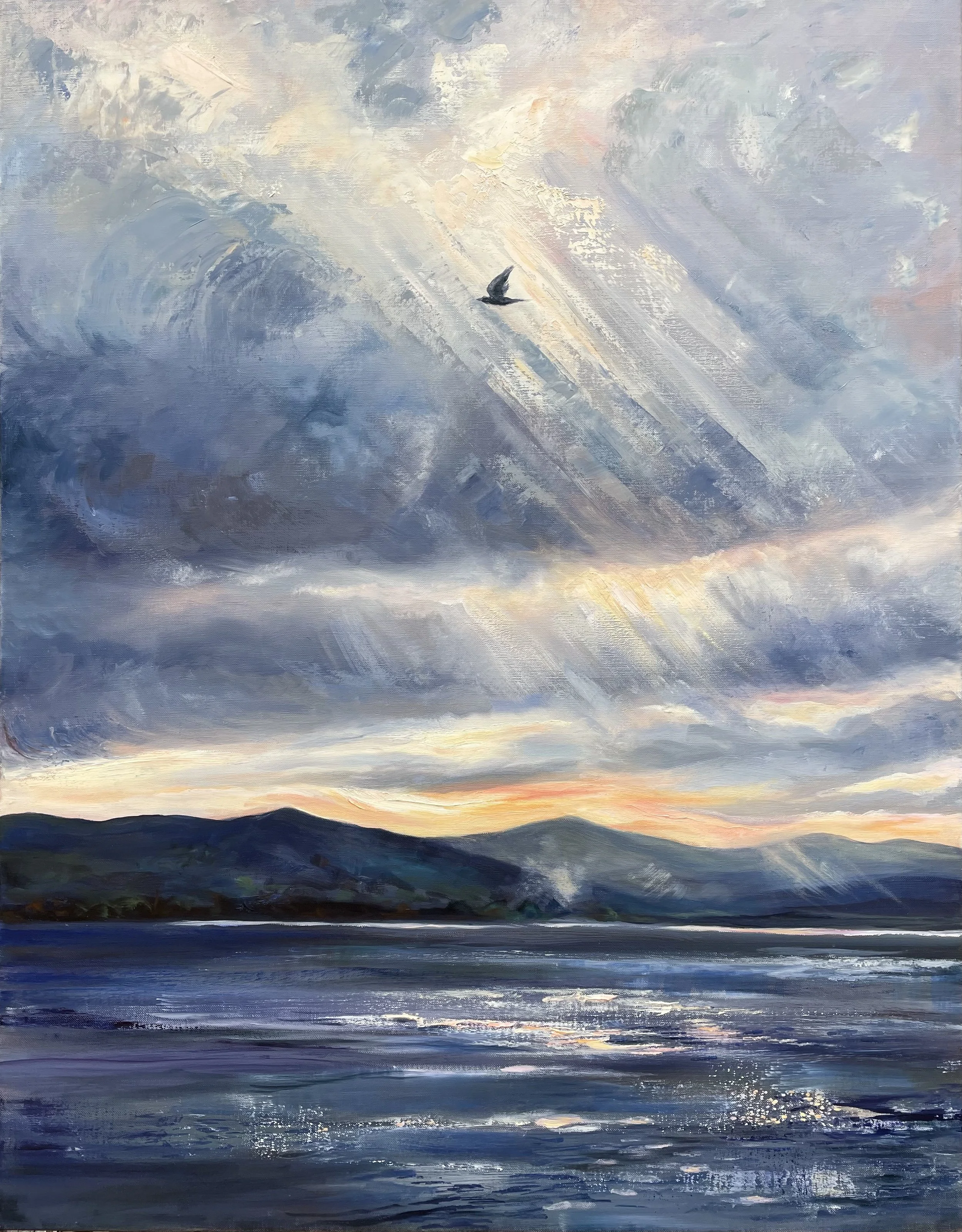 Artist: Carla Hananiah | Title: Break of light | Medium: Oil on Linen | Size (W x H): 71 x 90 cm