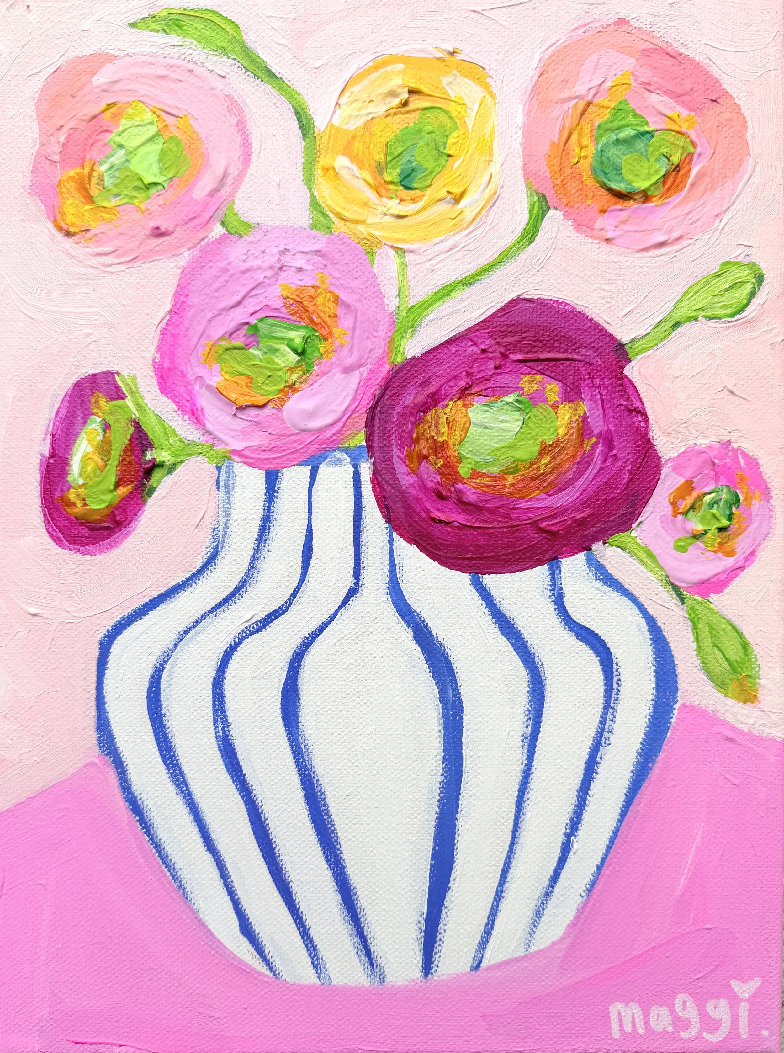 Artist: Maggi McDonald | Title: A Lovely Bunch | Medium: Acrylic On Canvas | Size (W x H): 22 x 30 cm