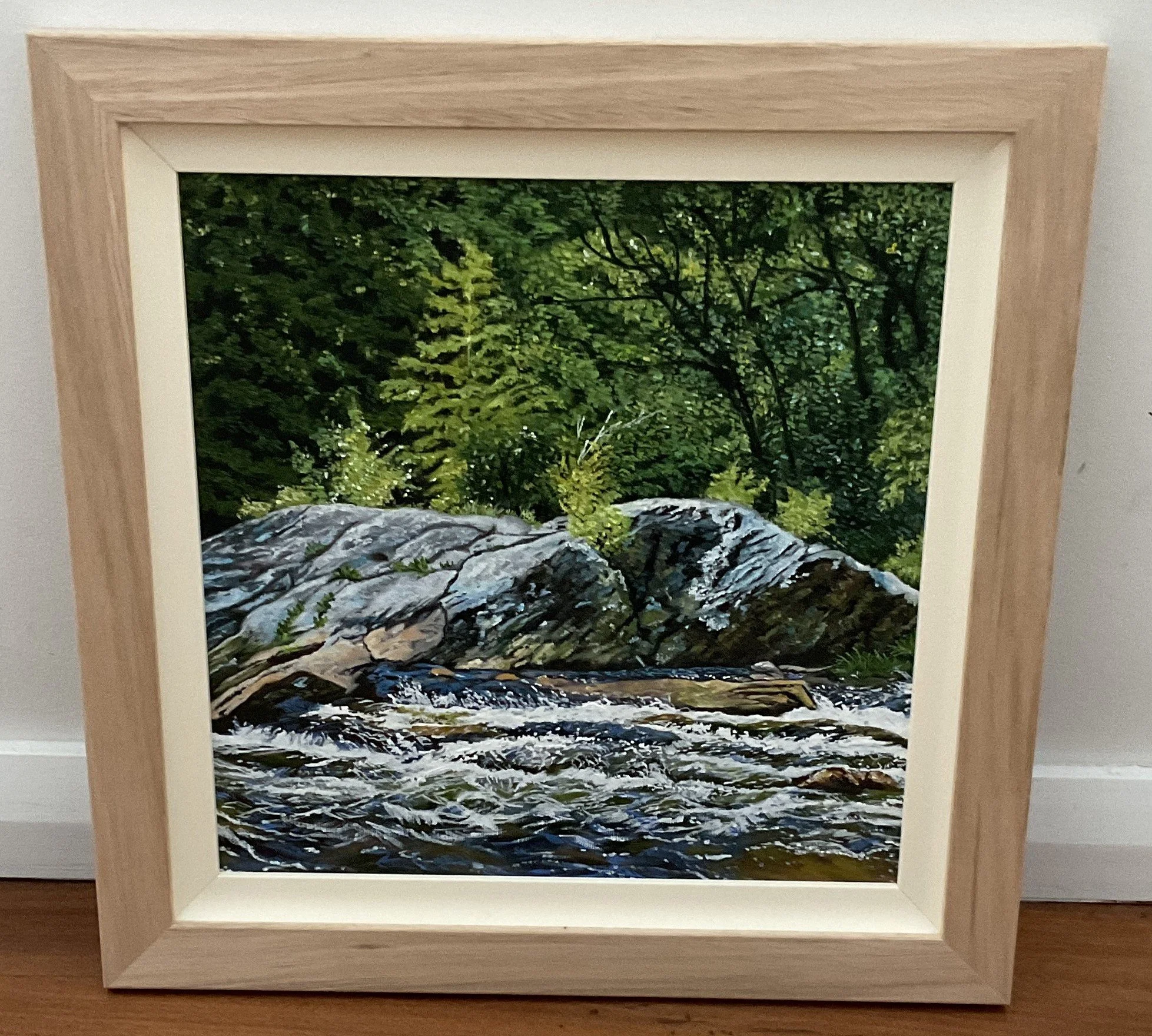 Artist: Gaye Jennings | Title: Water | Medium: Oil on Linen | Size (W x H): 30 x 30 cm