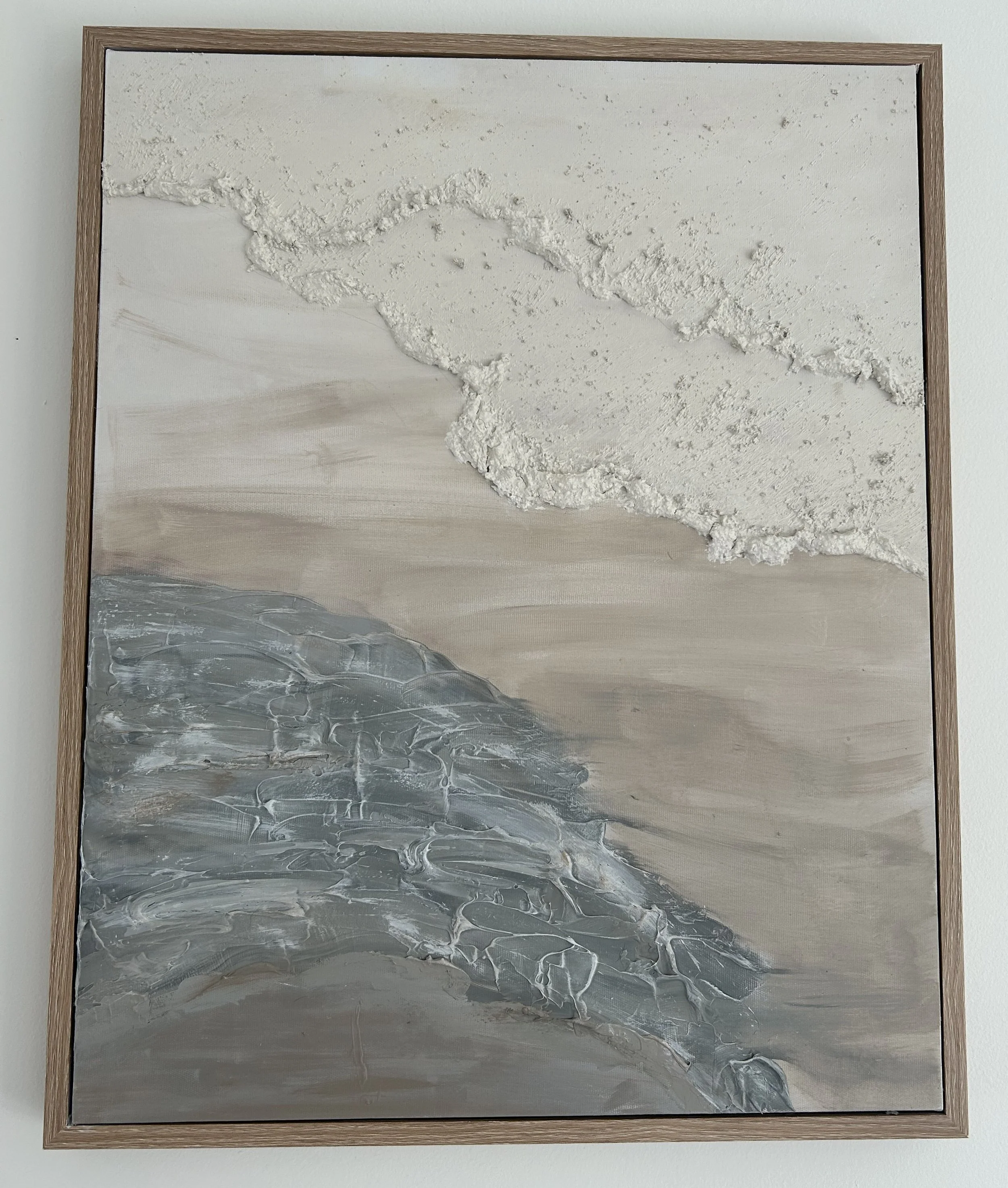 Artist: Nic Cole | Title: Smitten Shore | Medium: Acrylic/Grit on Canvas | Size (W x H): 40 x 60 cm
