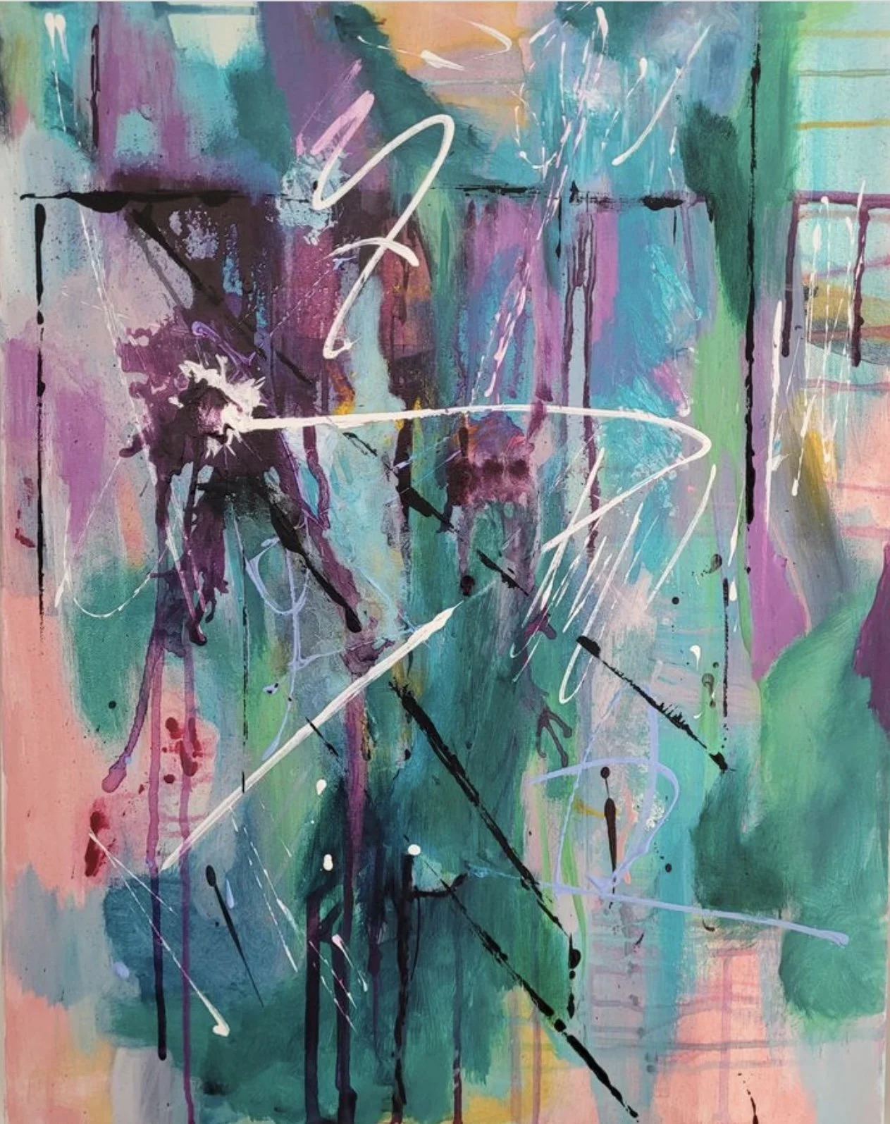 Artist: Jenny Hall | Title: Down the Lane | Medium: Acrylic | Size (W x H): 46 x 61 cm