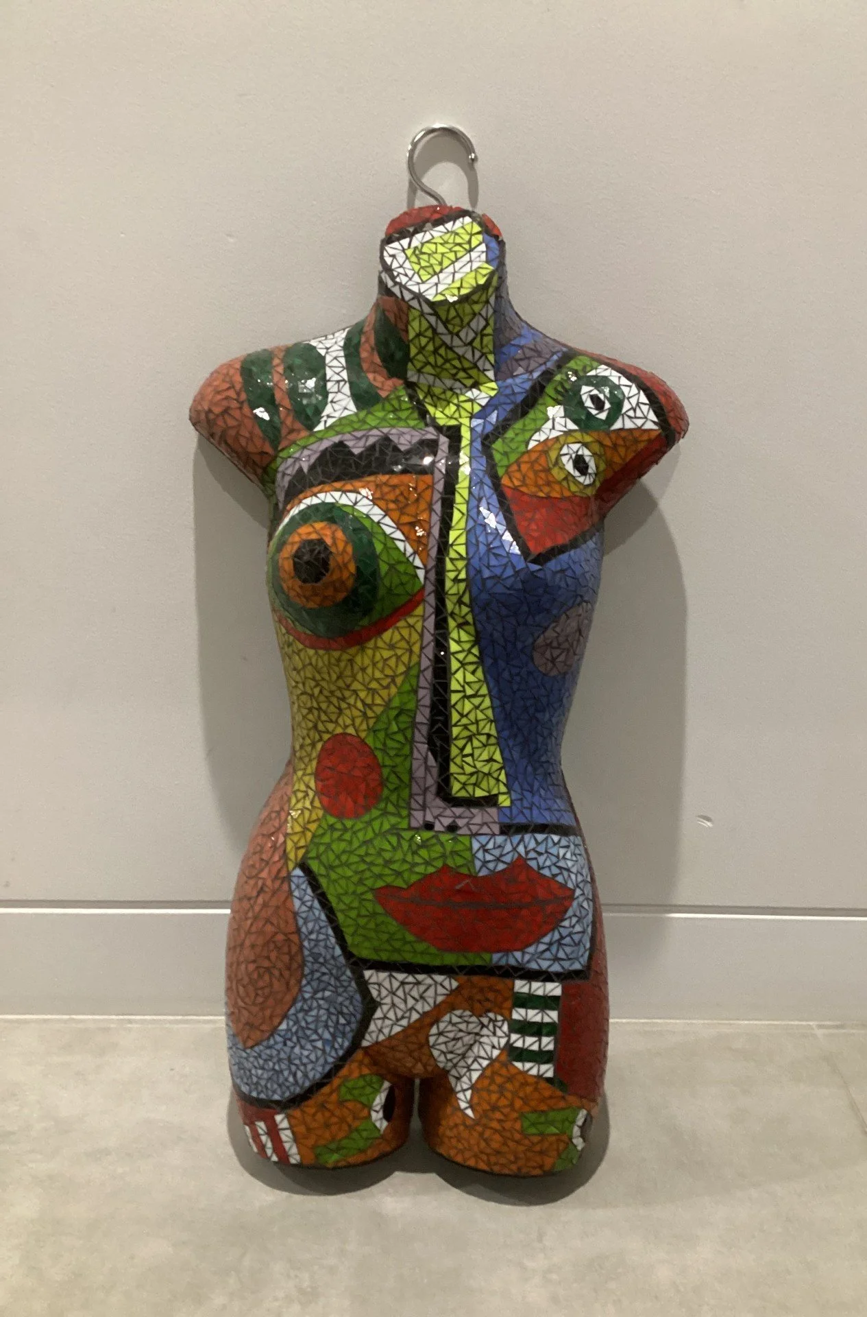 Artist: Patricia Huolohan | Title: Fragments of Her | Medium: Glass Mosaic on Mannequin (Proceeds of sale will be donated to Dandelion Support Network) | Size (W x H): 45 x 90 cm