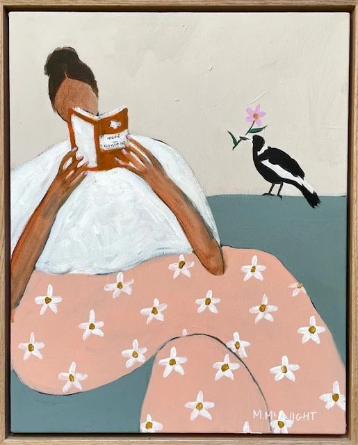 Artist: Marnie McKnight | Title: Magpie | Medium: Acrylics on Canvas | Size (W x H): 40 x 50 cm