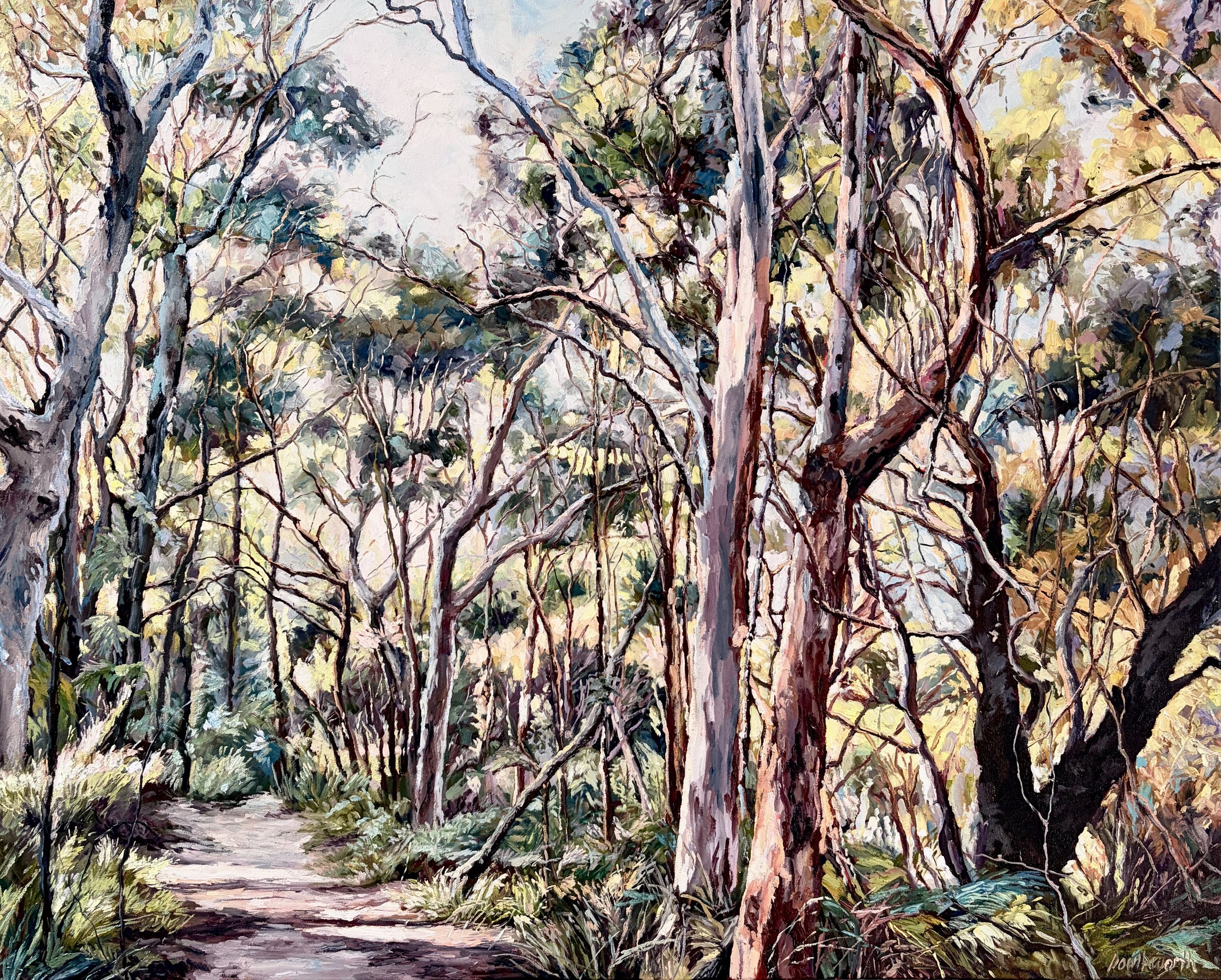 Artist: Nicole Southworth | Title: Summer Bushwalking | Medium: Oil on Canvas | Size (W x H): 103 x 83 cm