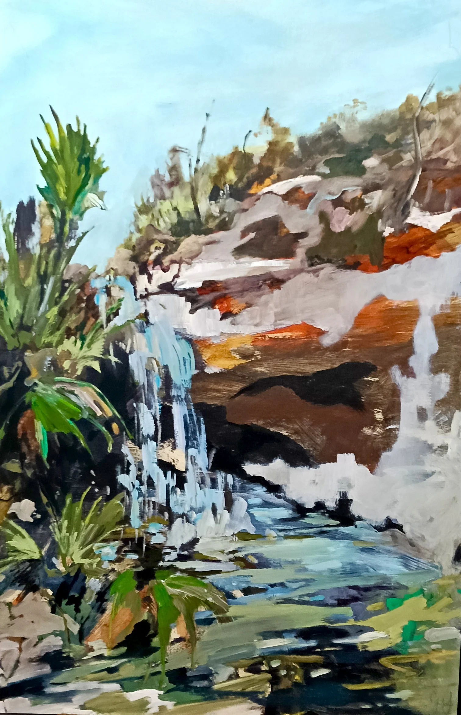 Artist: Gillian Hughes | Title: Curracurrang Gully | Medium: Acrylic and Oil on Board | Size (W x H): 81 x 120 cm