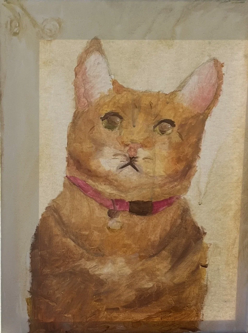 Artist: Capri Armawan | Title: My Cat | Medium: Acrylic on Canvas | Size (W x H): 30.5 x 40 cm