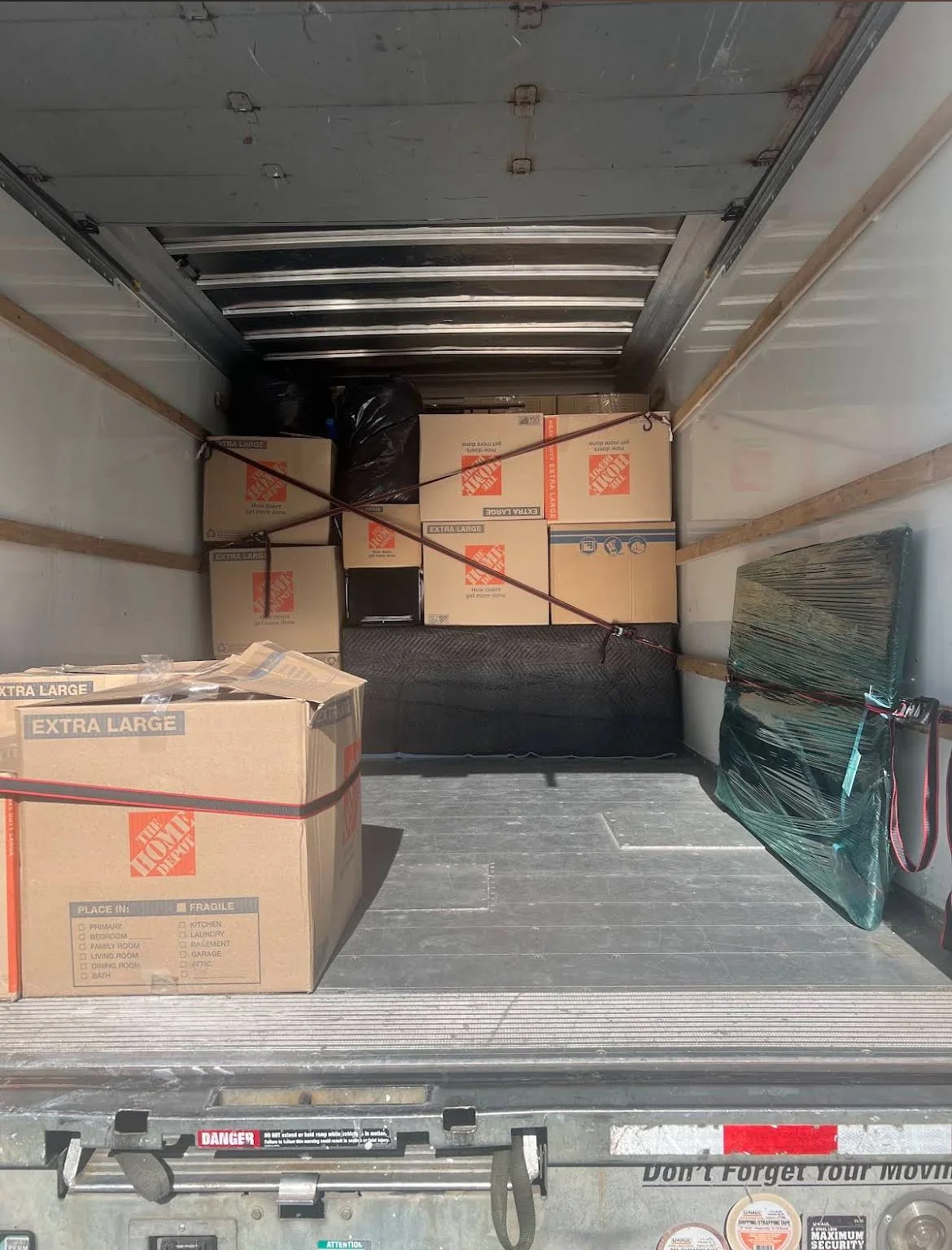 2 movers (labor only) $100 with a 2 hour min