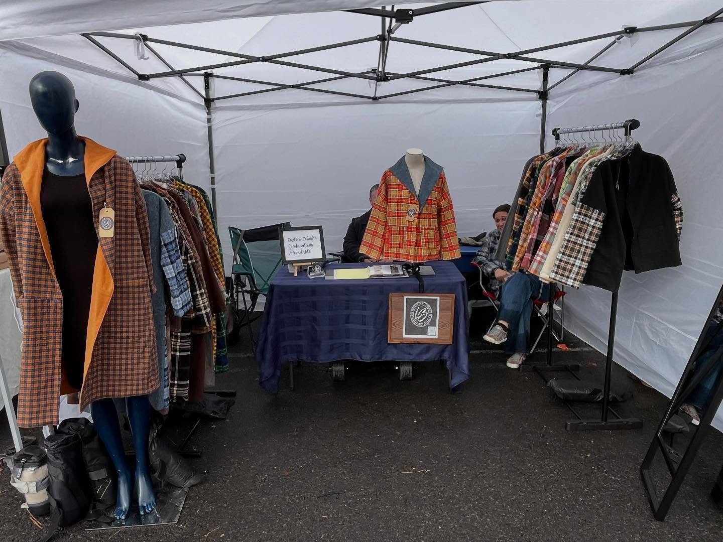 At the Craftery Market today til 3!  Stop by and say hi! #coats #coat #jacket #jackets #smallbusiness #smallbusinessowner #craftshow #craftmarket #thecrafterymarket