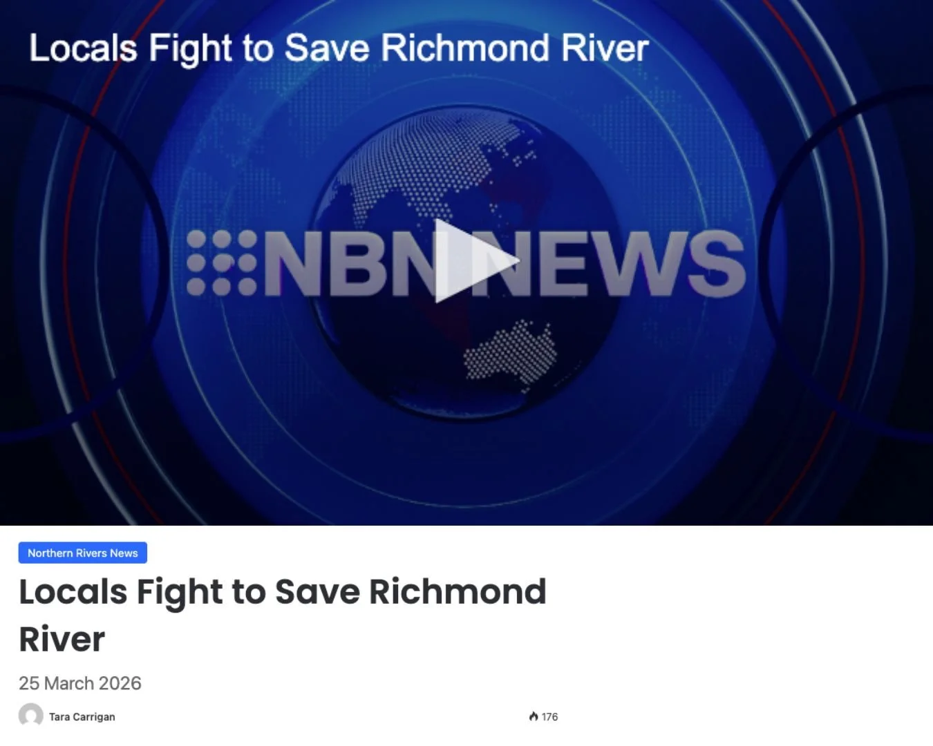 NBN News - Locals fight to save richmond river - 250326