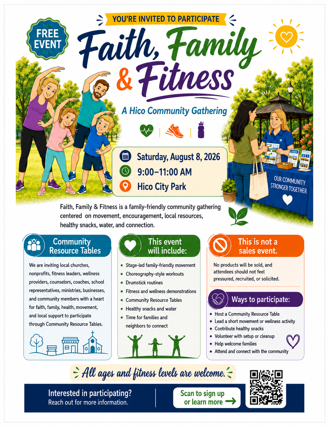 Faith, Family &amp; Fitness - A Hico Community Gathering