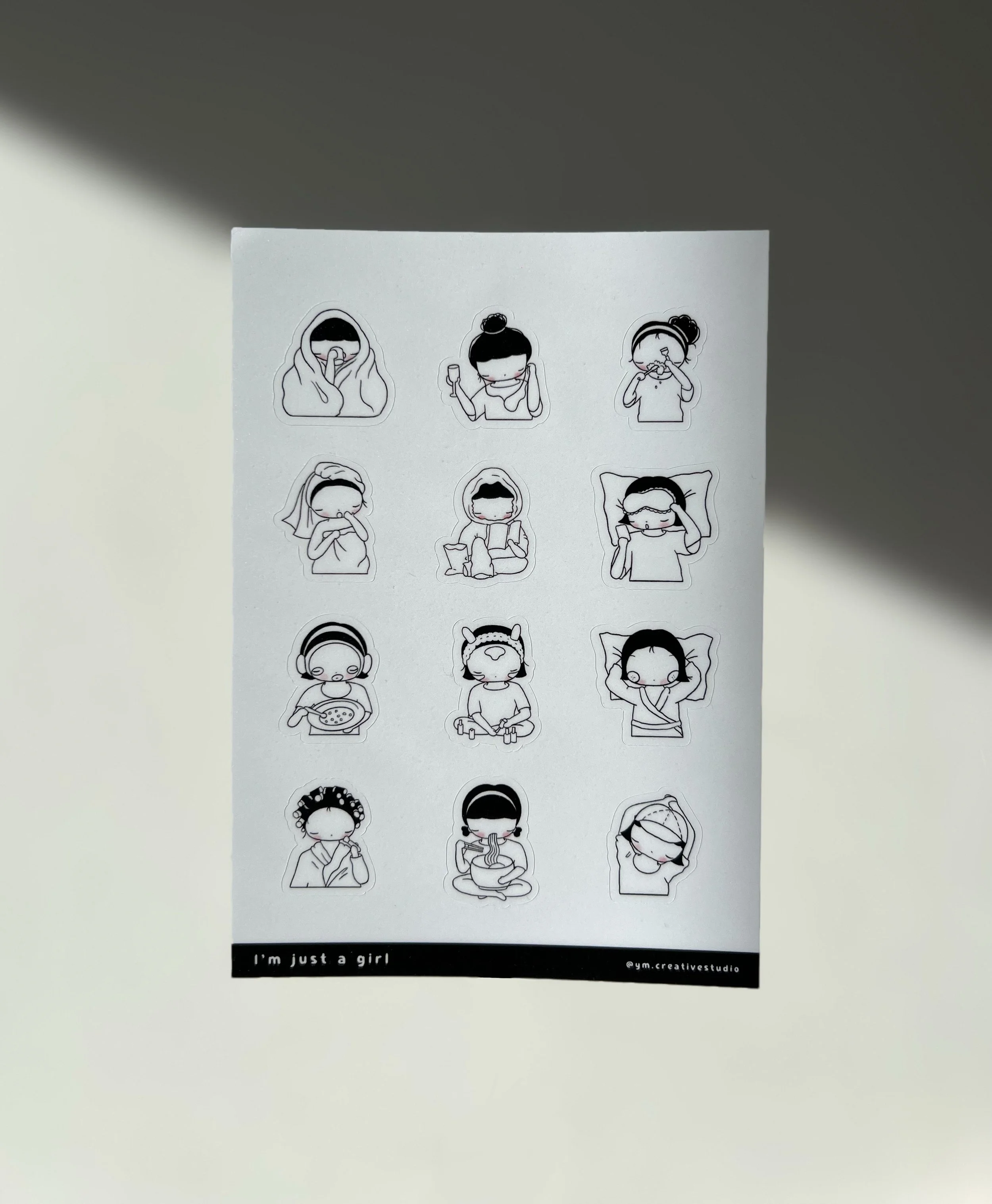 ‘I’m just a girl’ Sticker Sheet