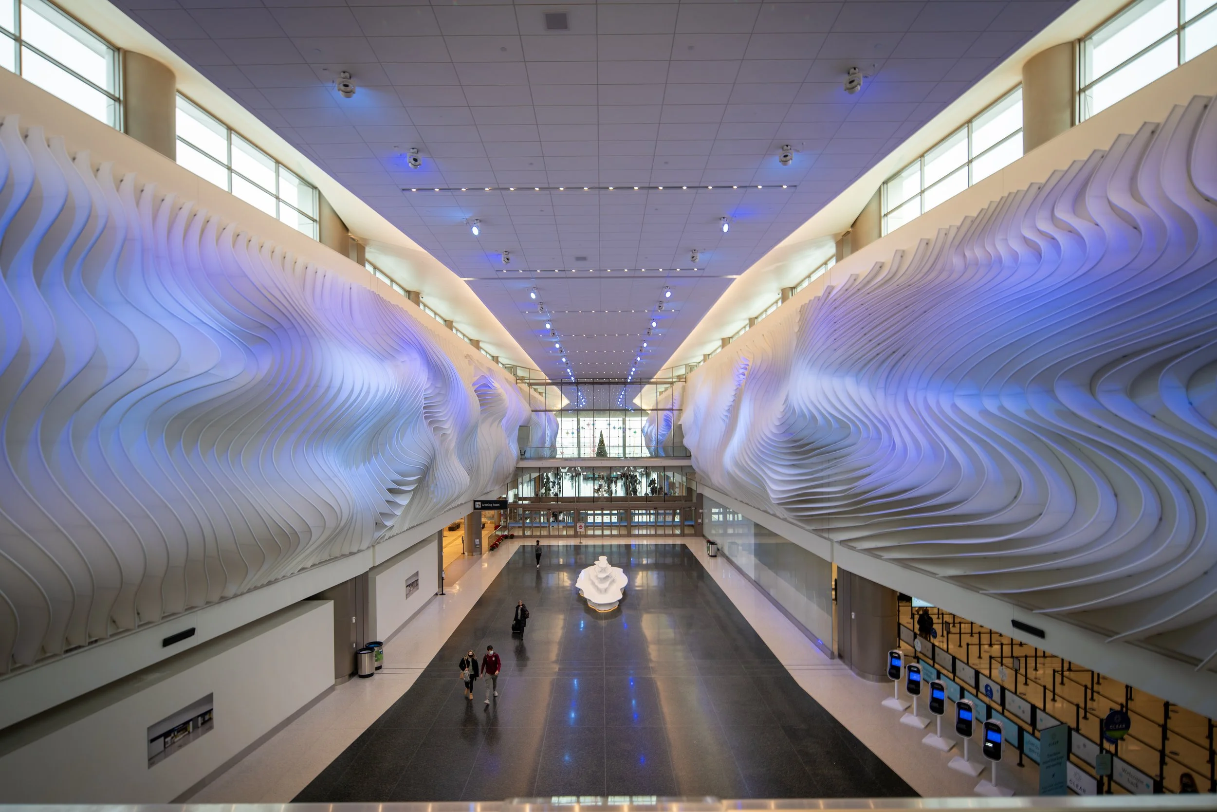 Salt Lake City International Airport terminal interior — aviation MEP engineering by Lynk Engineers, Utah
